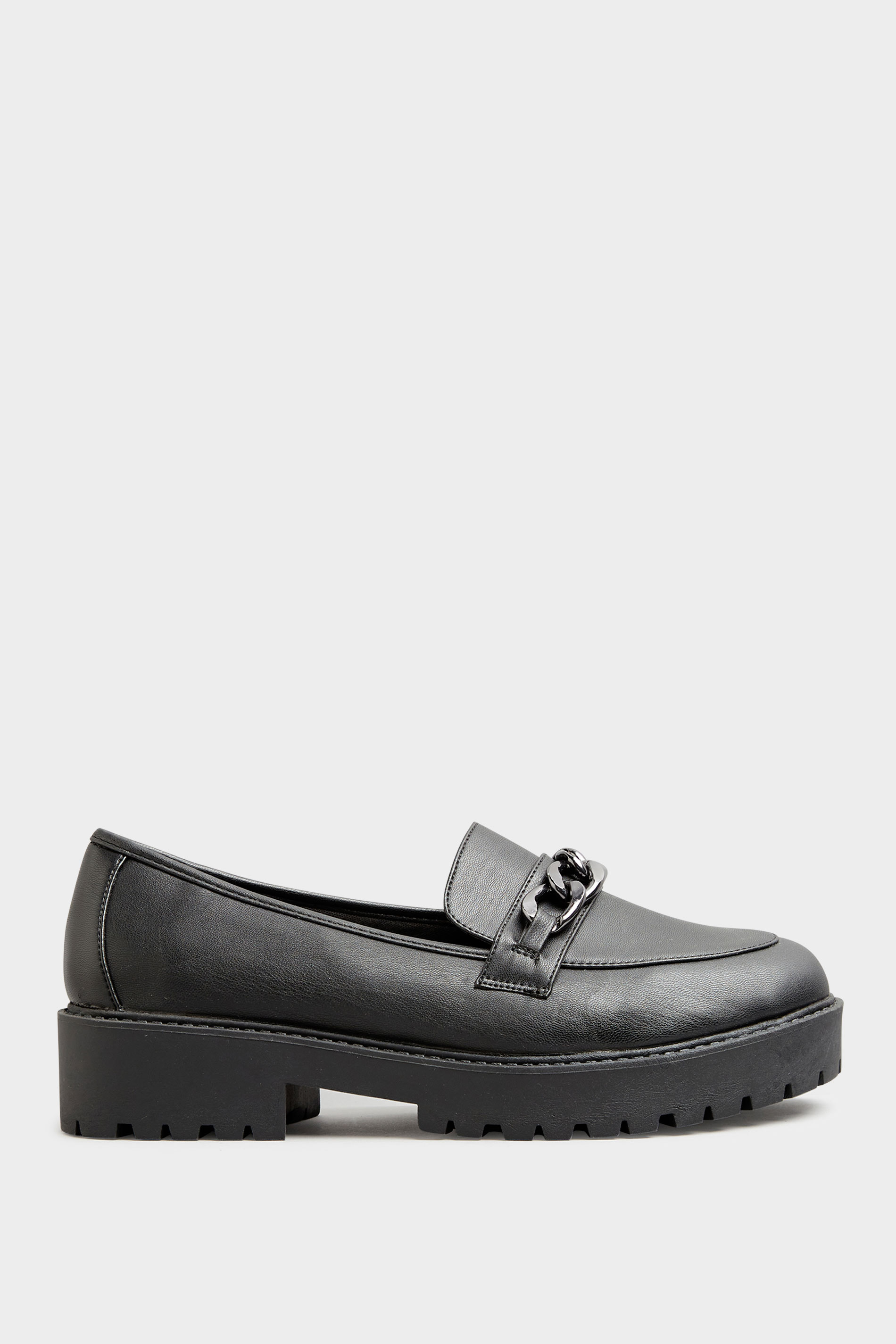 LIMITED COLLECTION Black Chunky Loafers In Wide E Fit & Extra Wide Fit | Yours Clothing 3