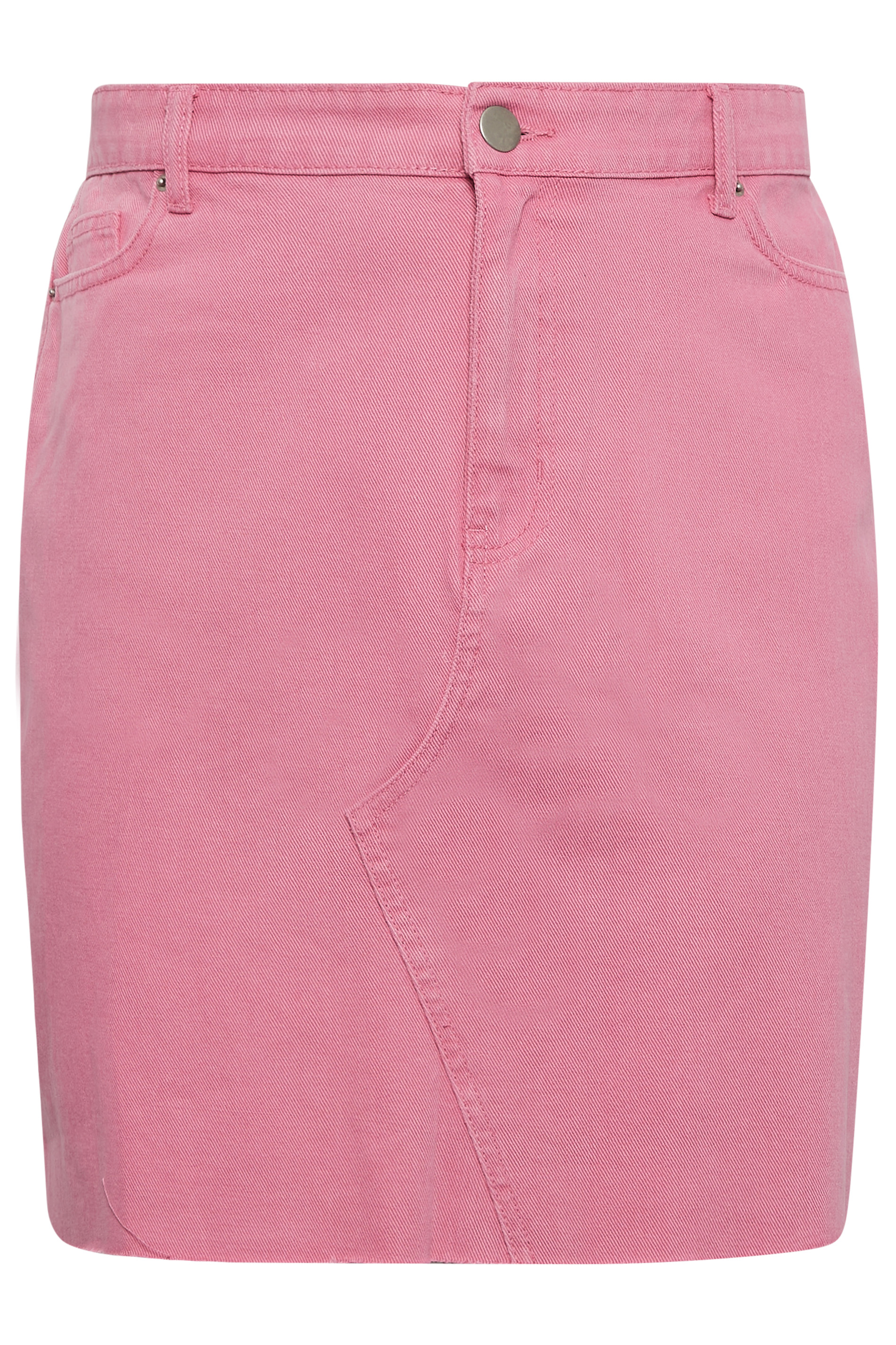 YOURS Plus Size Pink Denim Skirt | Yours Clothing