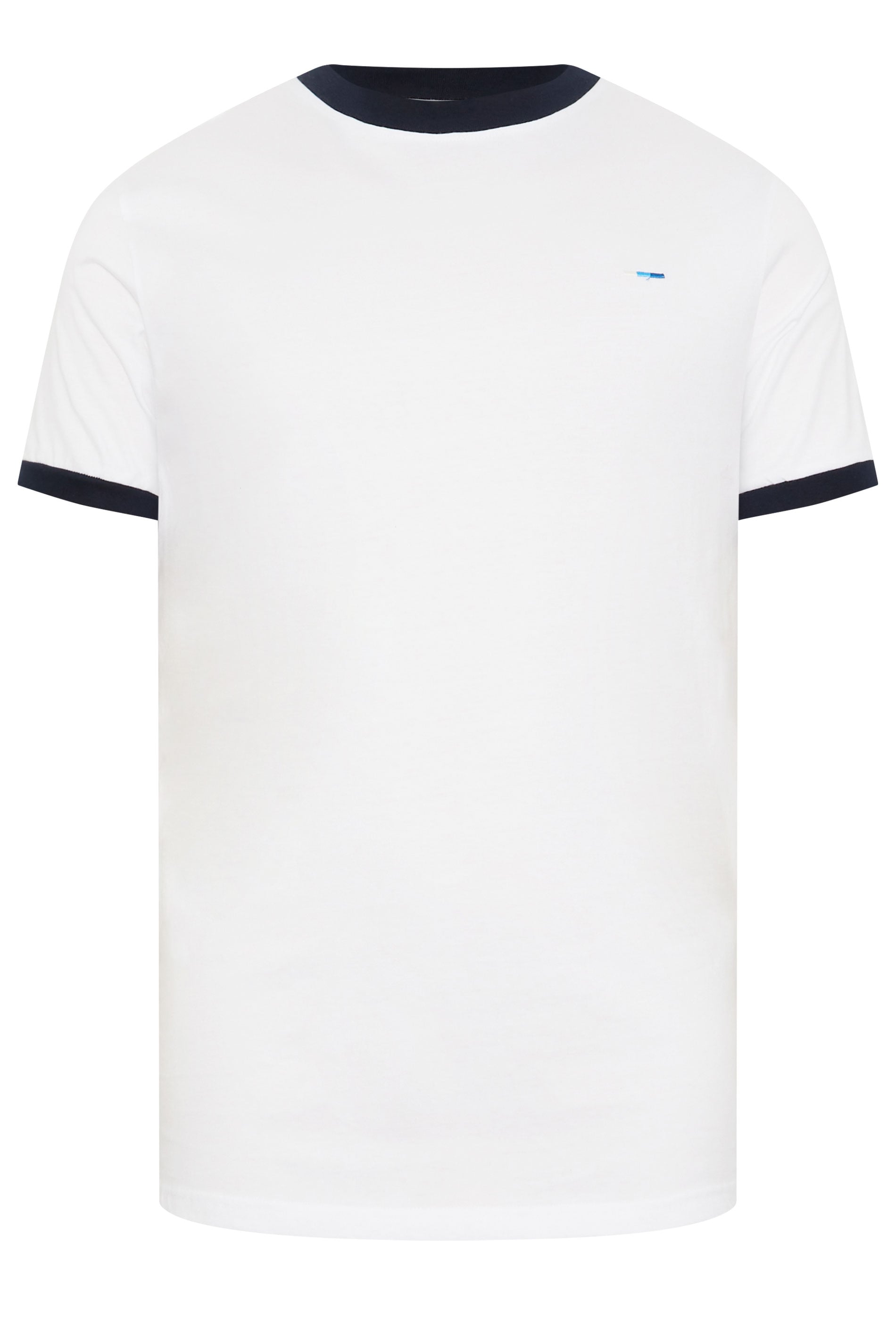 BadRhino Big & Tall White Ringer T-Shirt | BadRhino 5