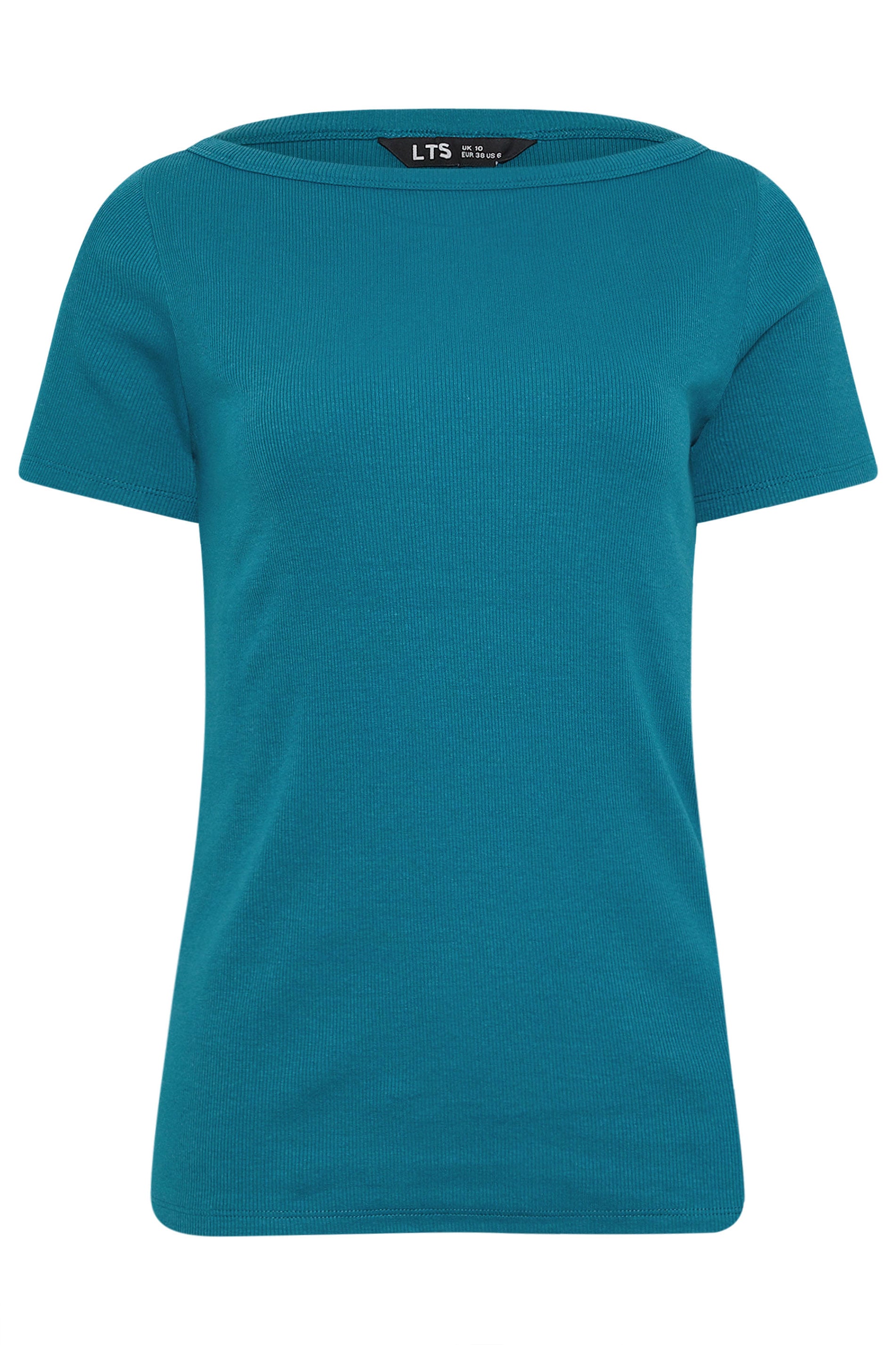 LTS Tall Women's Teal Blue Boat Neck T-Shirt | Long Tall Sally 5