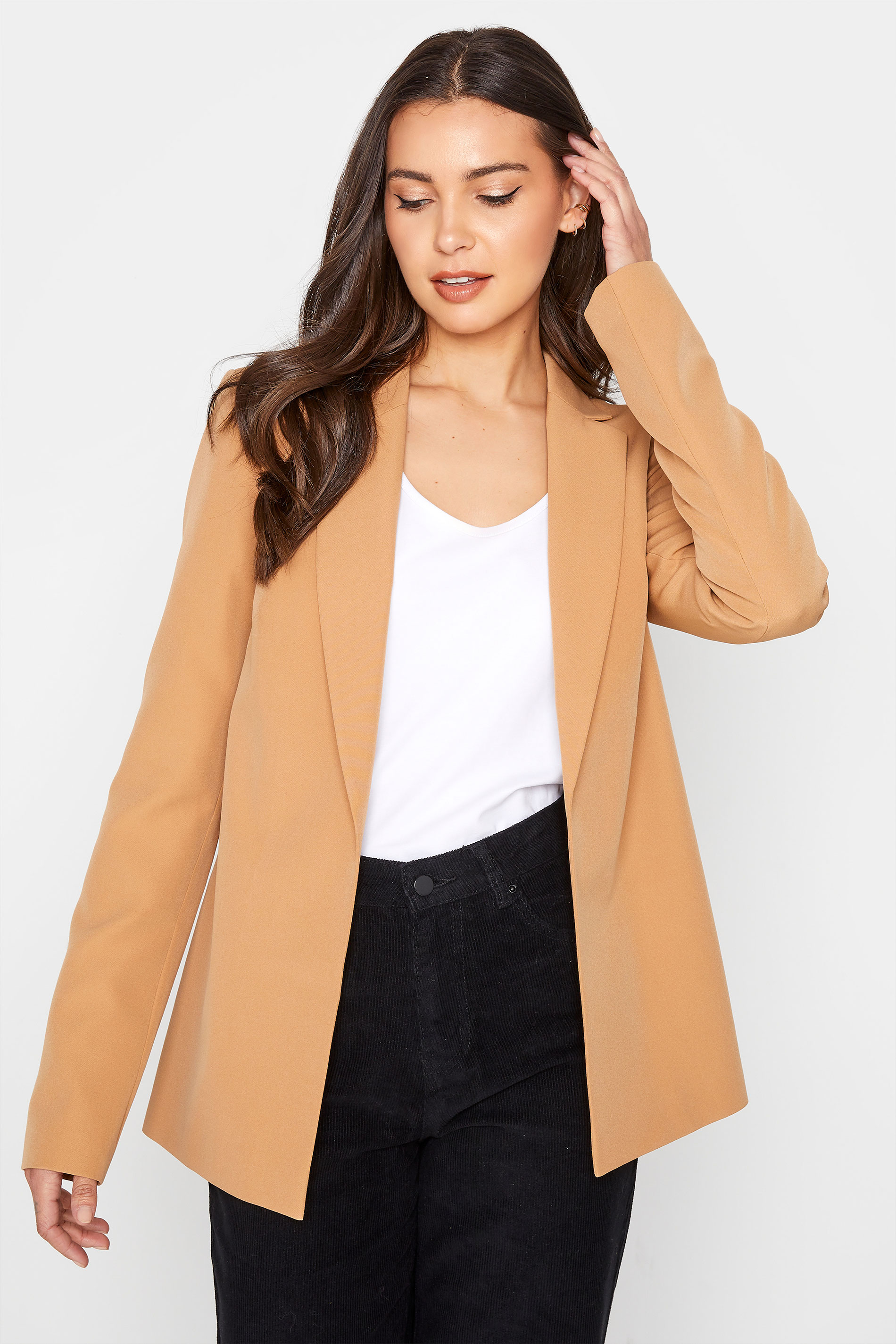 Tall Women's LTS Camel Brown Blazer 