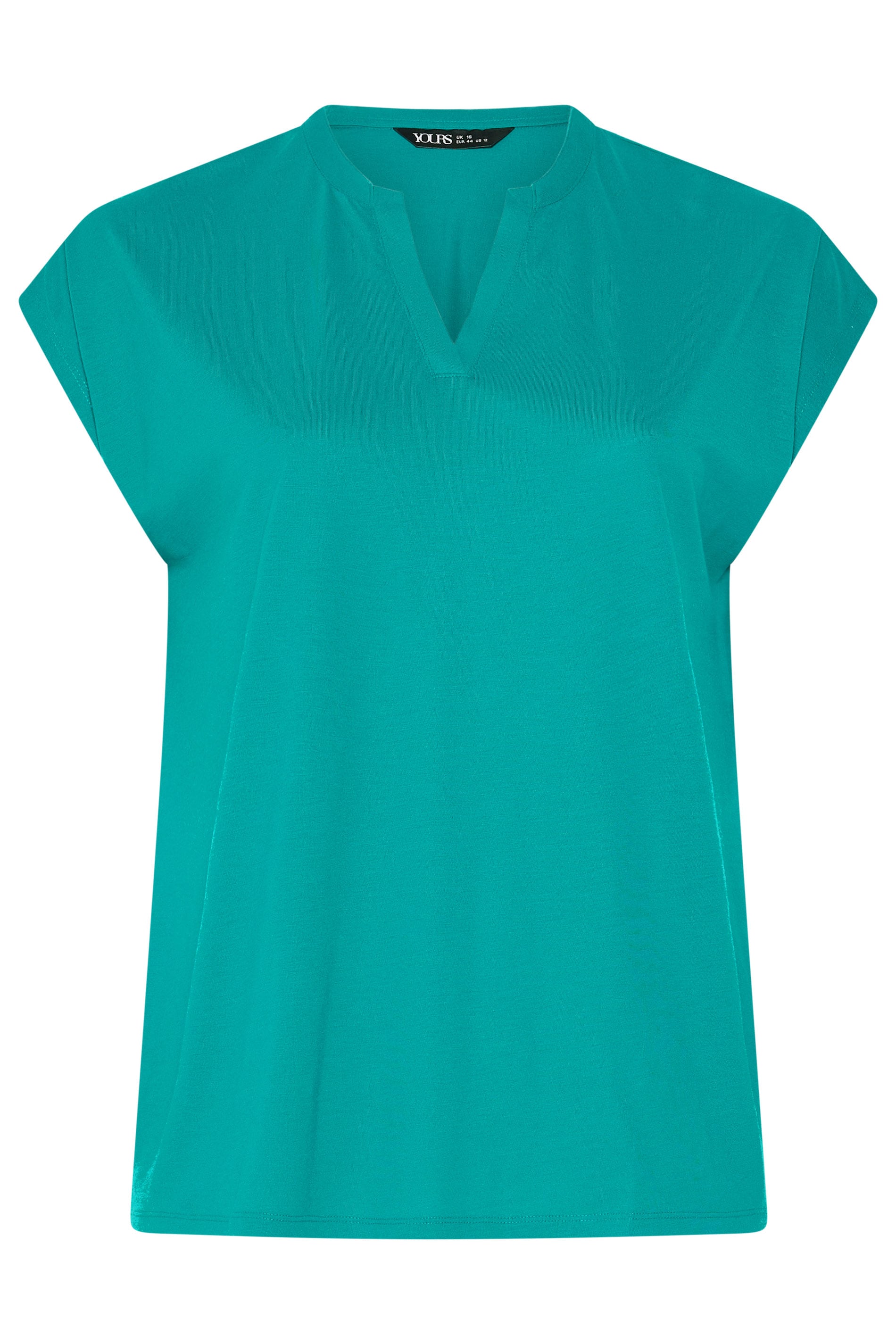 YOURS Plus Size Blue Notch Neck T-Shirt | Yours Clothing 5