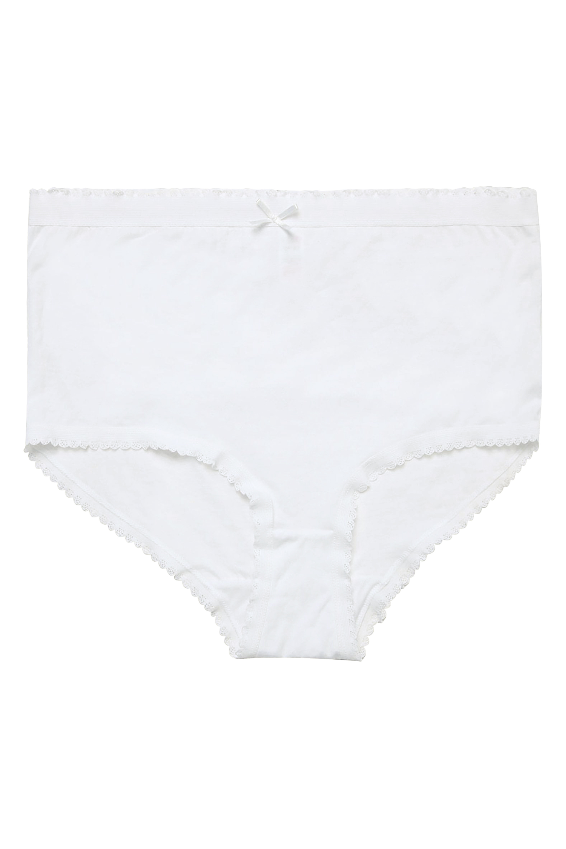 Cotton & Lace Full Underwear In white, Full Briefs