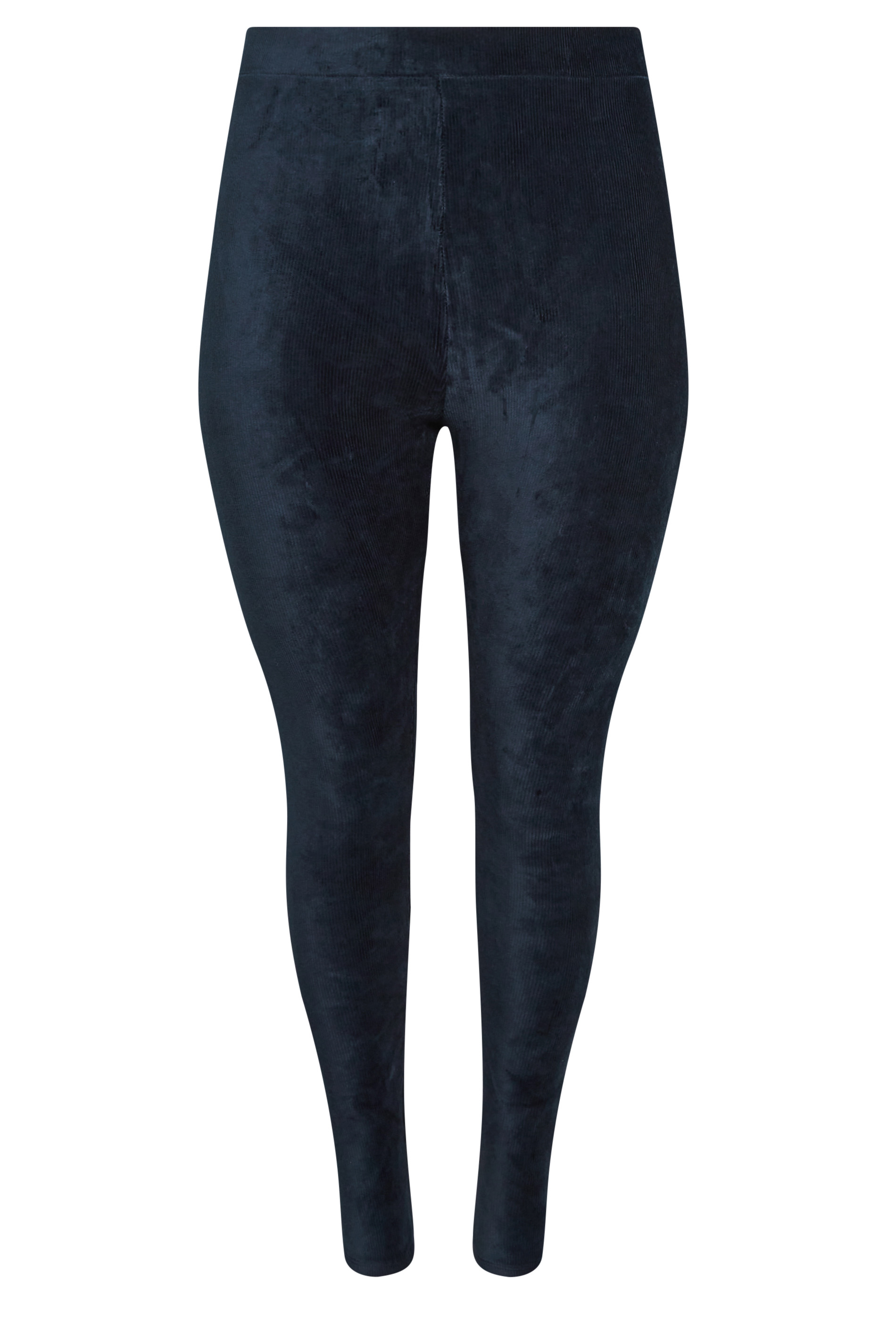 YOURS Plus Size Navy Blue Cord Leggings