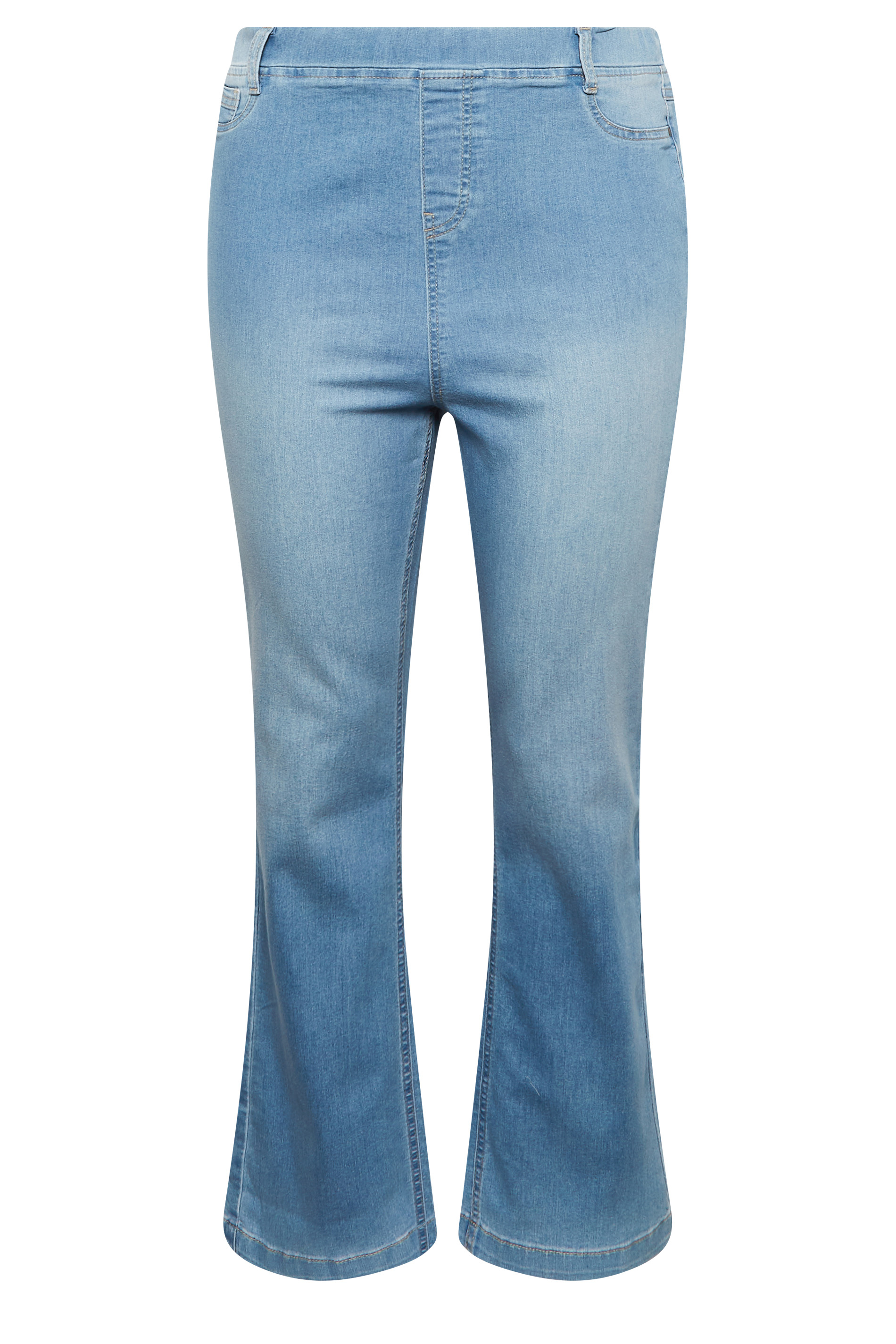 YOURS Plus Size Curve Light Blue Bootcut Jeggings | Yours Clothing
