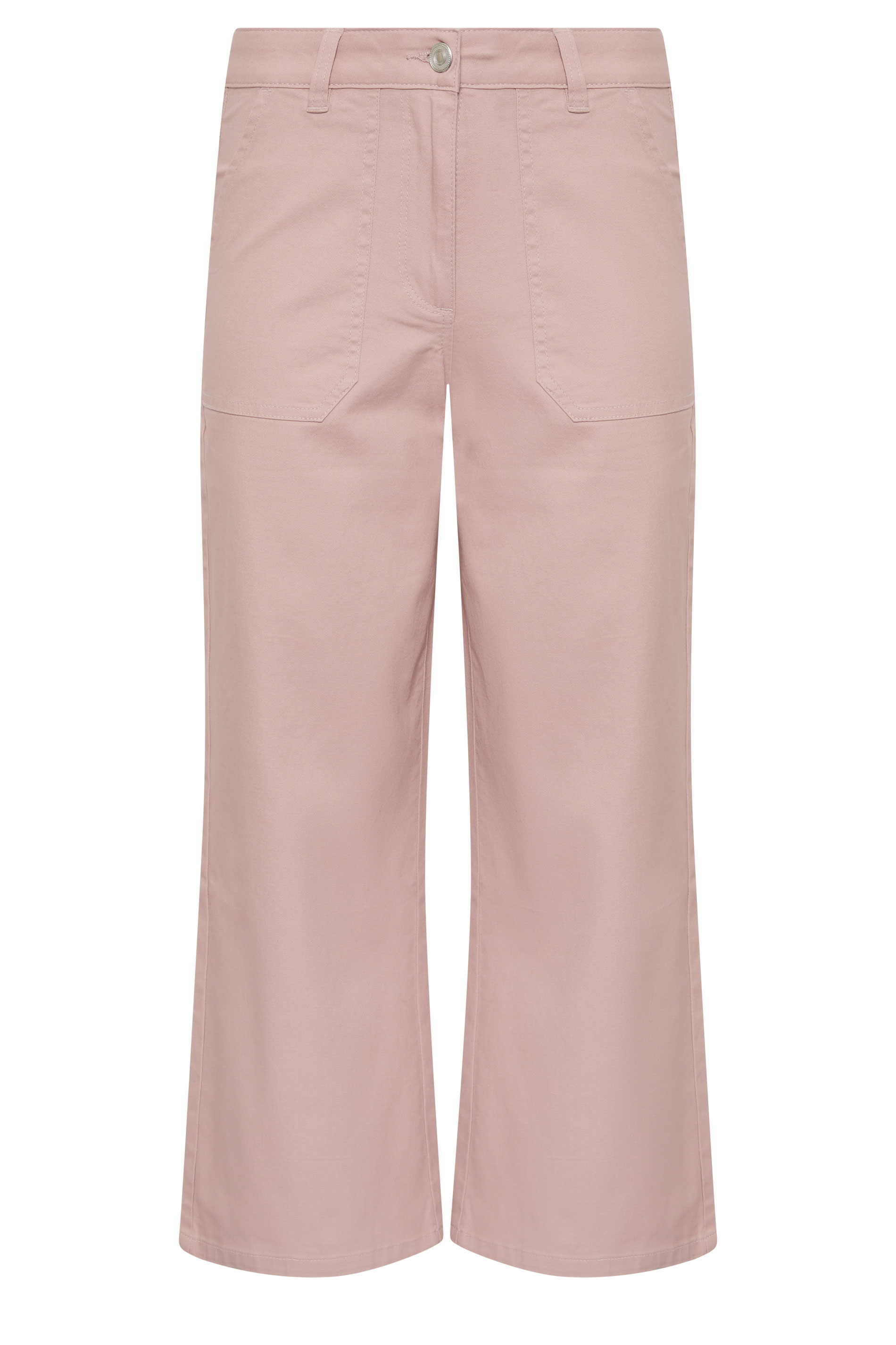 M&Co Petite Pink Wide Leg Carpenter Trousers | M&Co 5