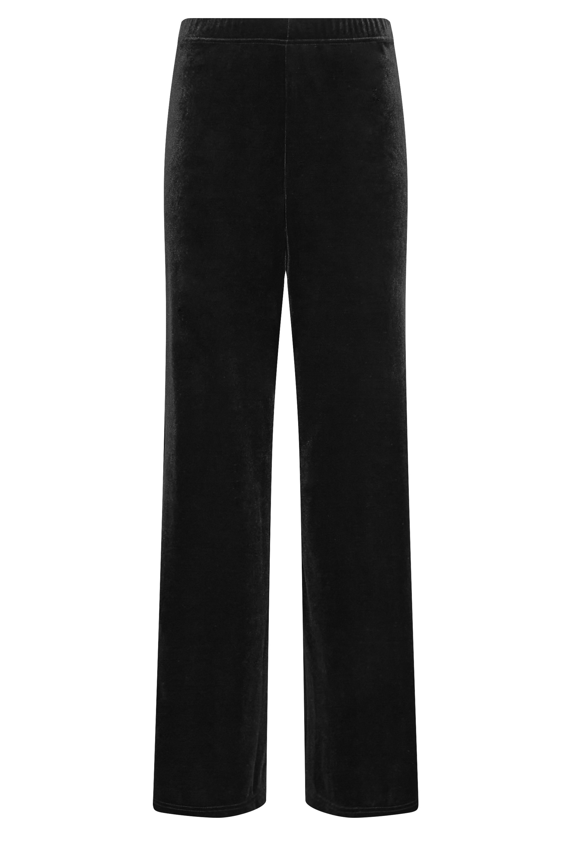 LTS Tall Women's Black Velvet Wide Leg Trousers | Long Tall Sally 3