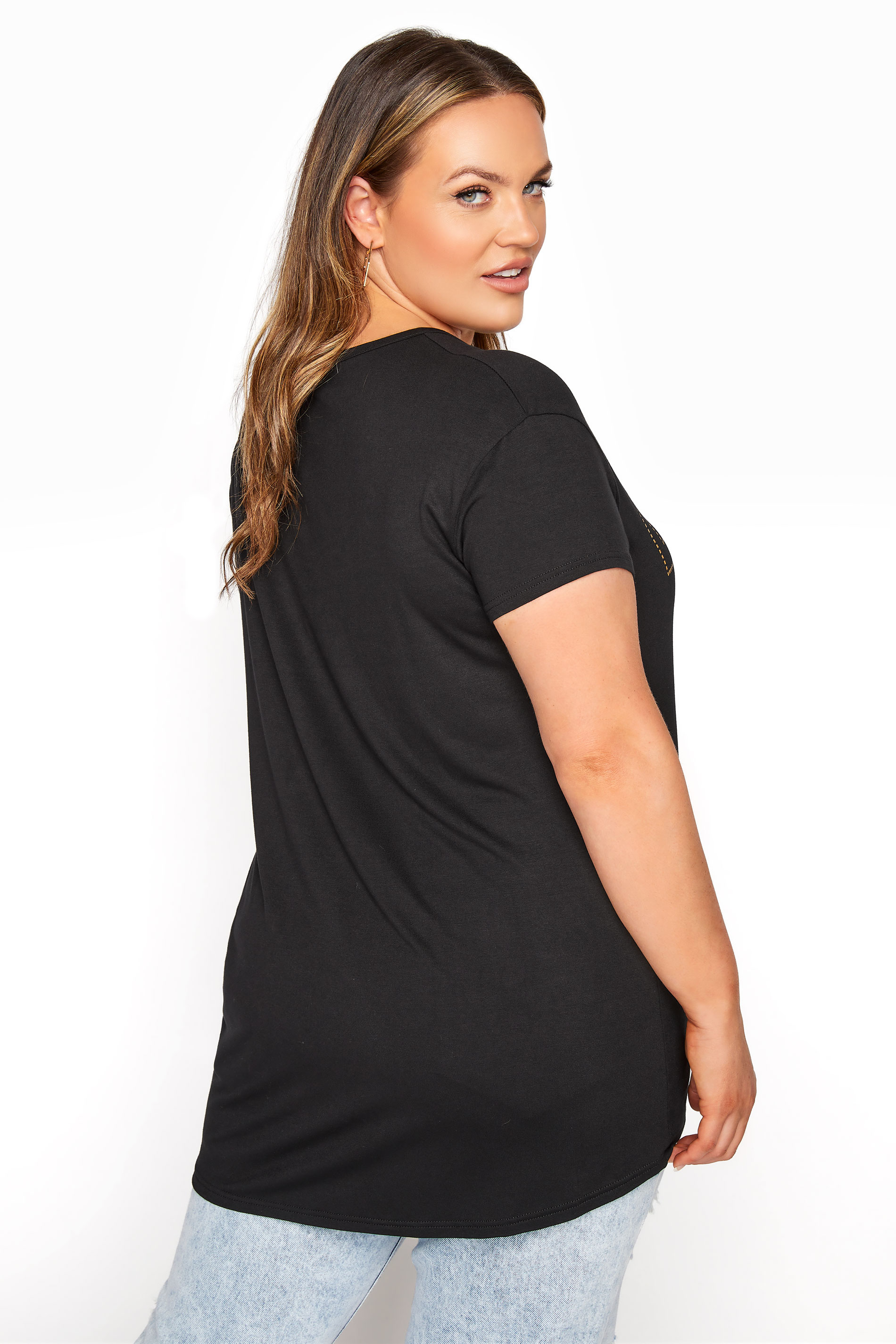 Grande taille  Tops Grande taille  T-Shirts | LIMITED COLLECTION - T-Shirt Noir 'Love' Animal - EN53124