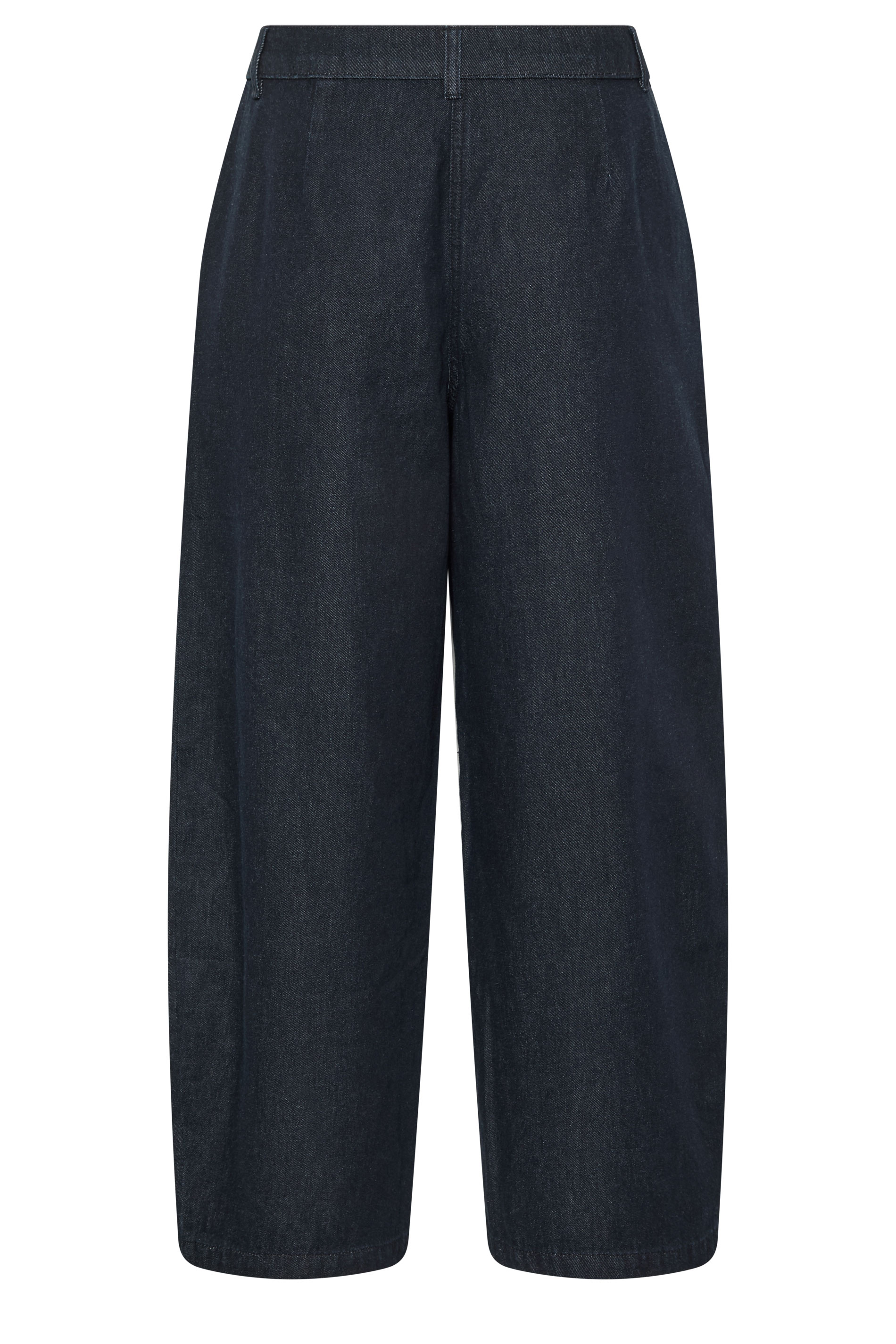 PixieGirl Petite Women's Dark Blue Pleated Wide Leg Jeans | PixieGirl  6