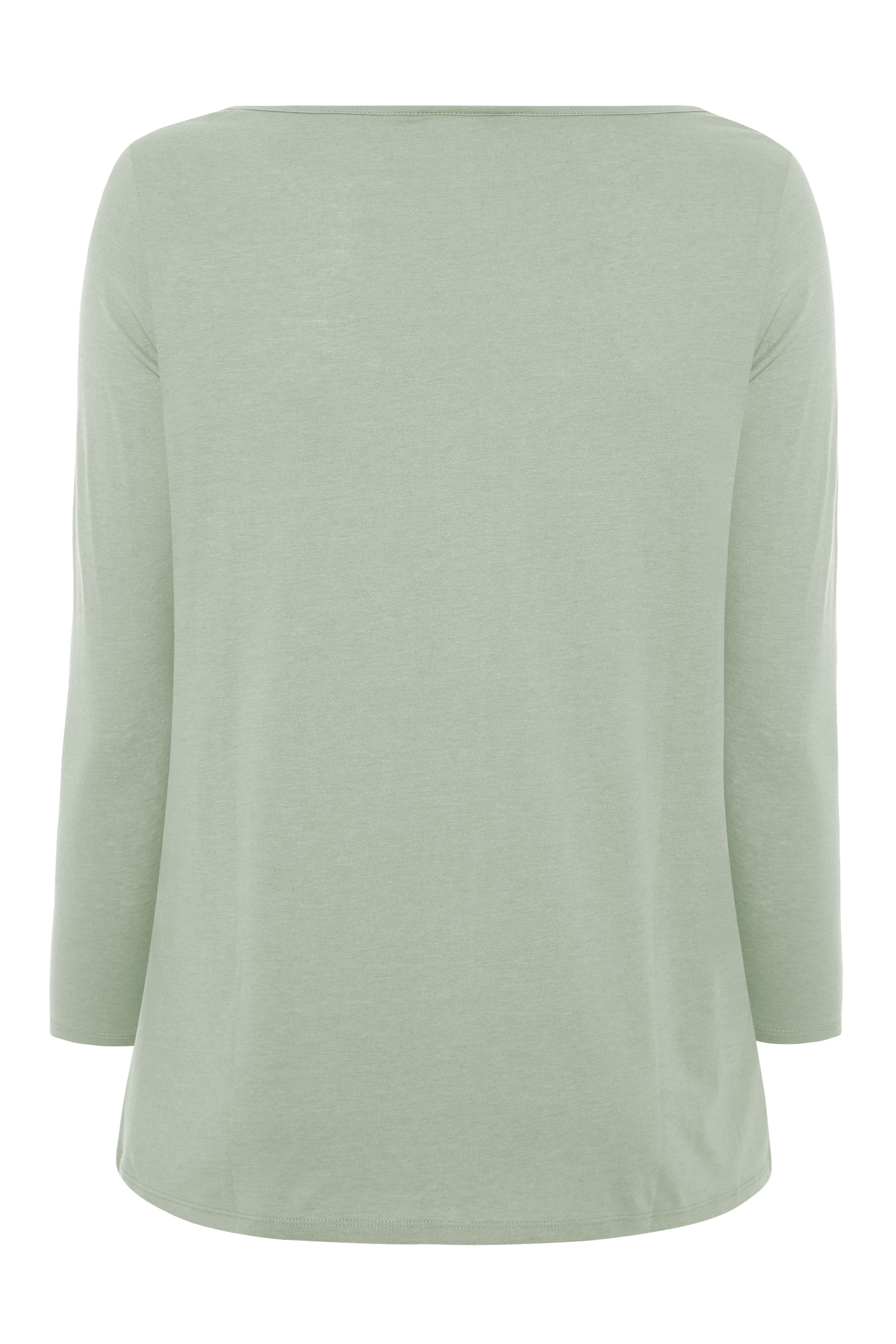Sage Green Long Sleeve T-Shirt | Yours 