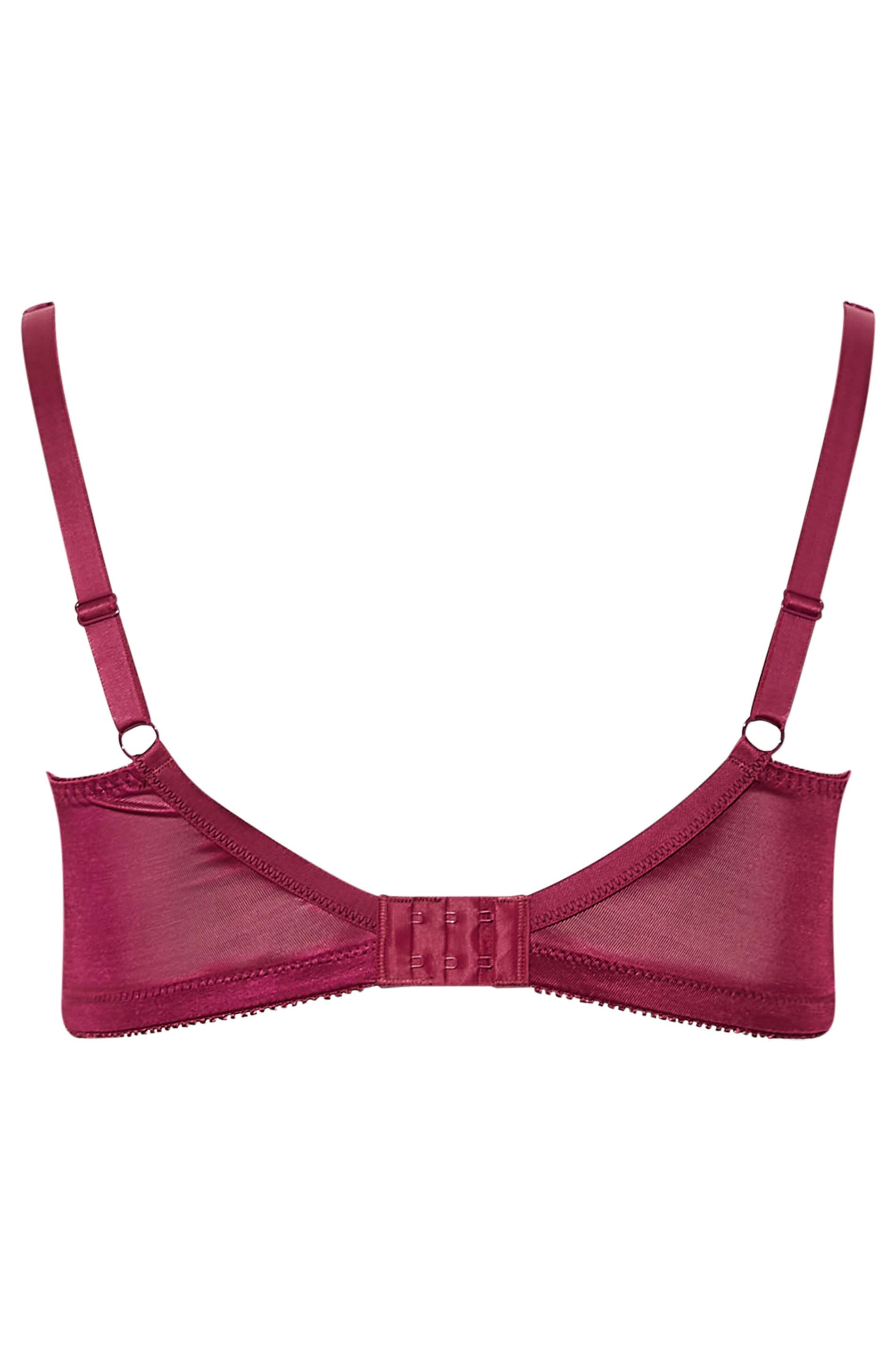 Buy Maroon Clothing Double Layered Non Wired Medium Coverage Lace Bra - Red  at Rs.424 online