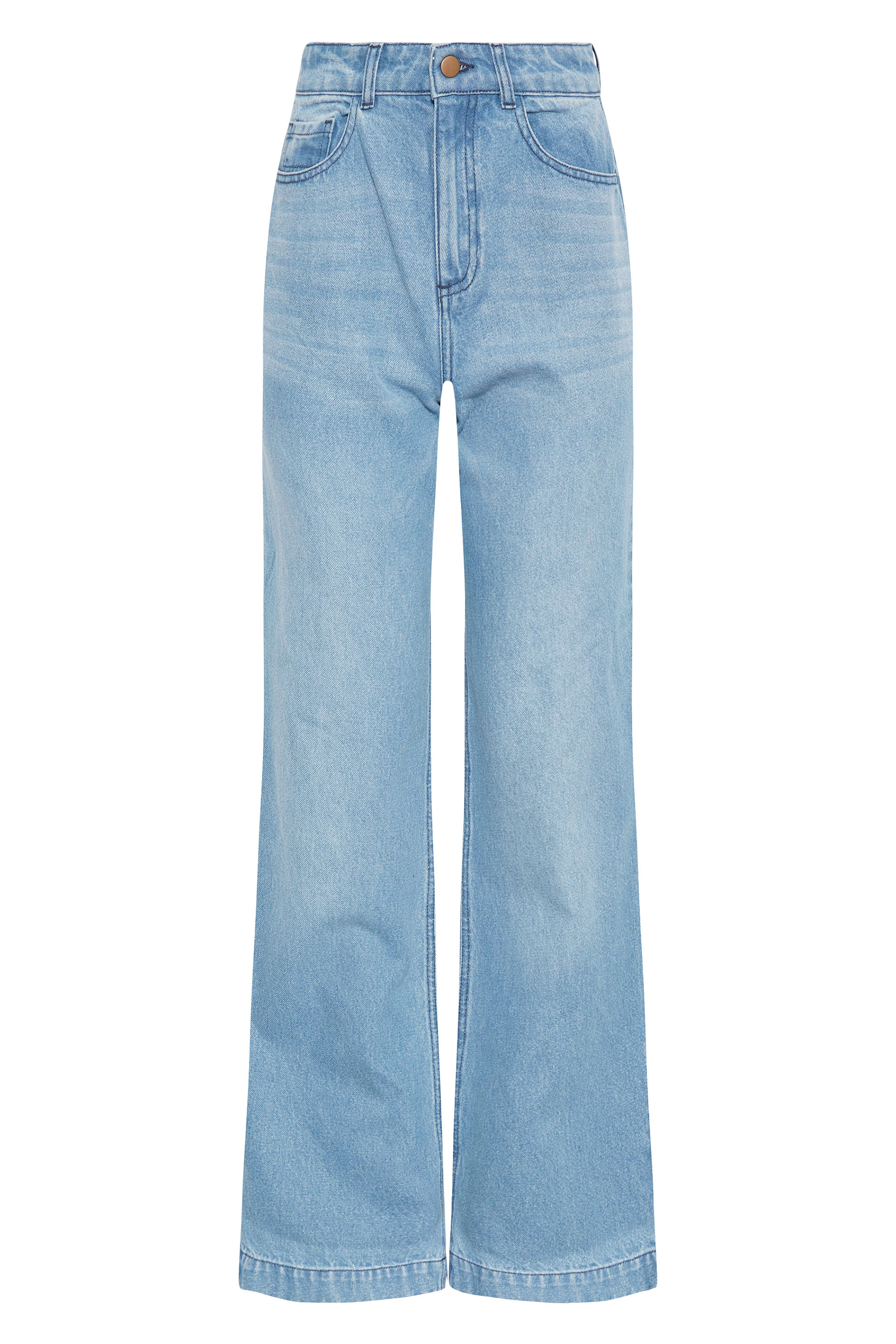 LTS Tall Women's Light Blue Washed BEA Wide Leg Jeans | Long Tall Sally