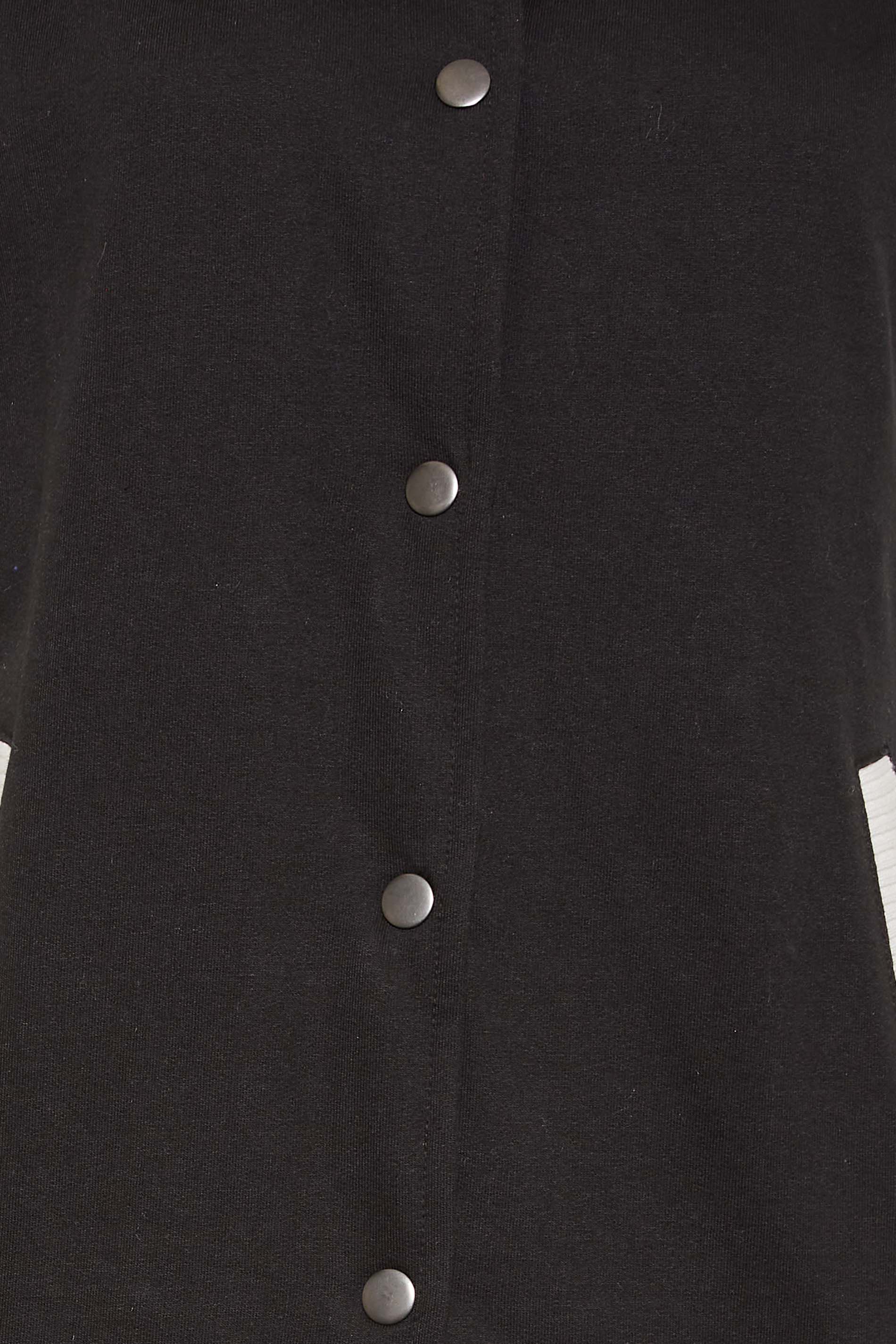 LTS Tall Women's Black & White Varsity Bomber Jacket | Long Tall Sally 1