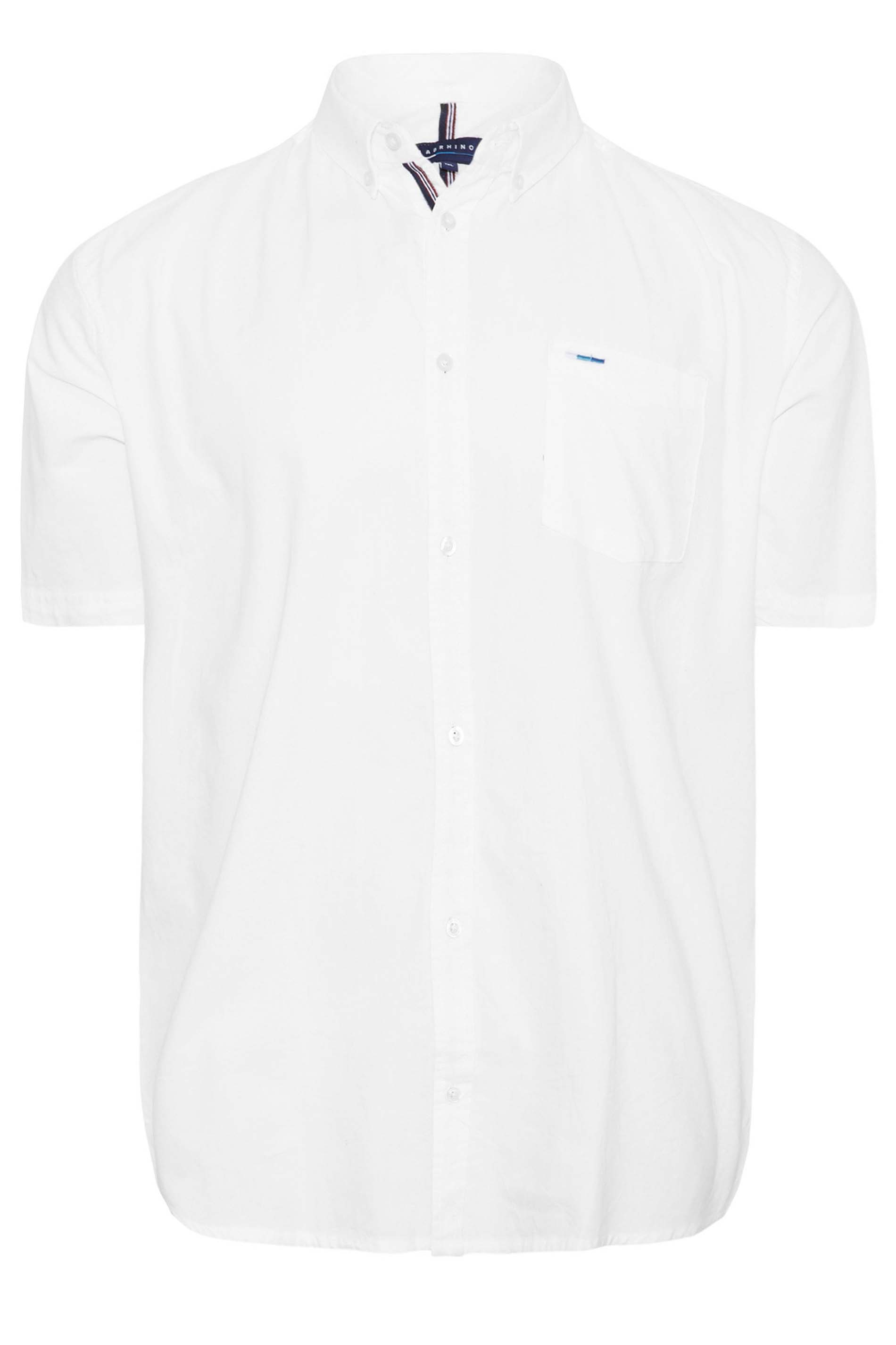 BadRhino White Essential Short Sleeve Oxford Shirt | BadRhino 3