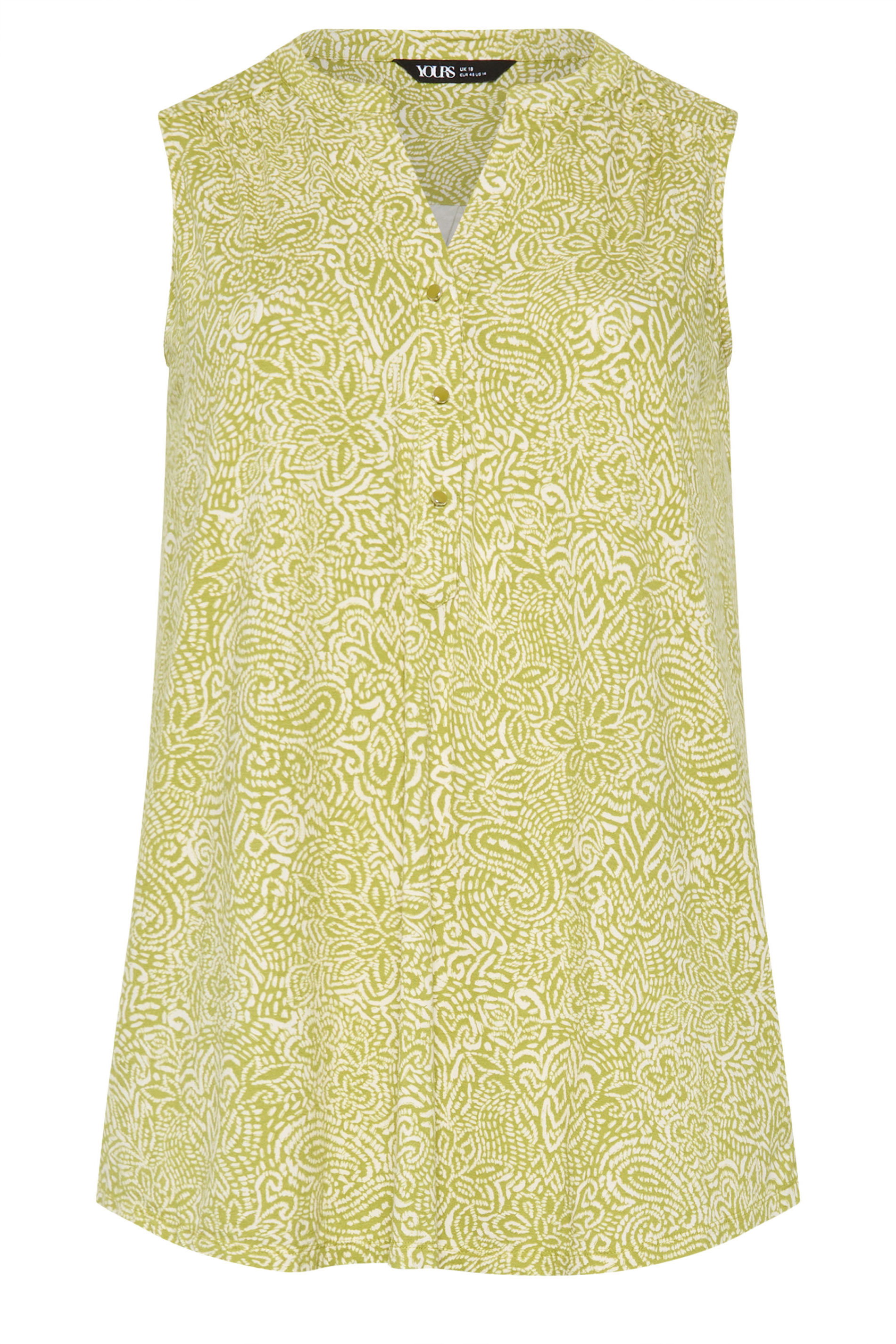 YOURS Plus Size Green Paisley Print Blouse | Yours Clothing 5