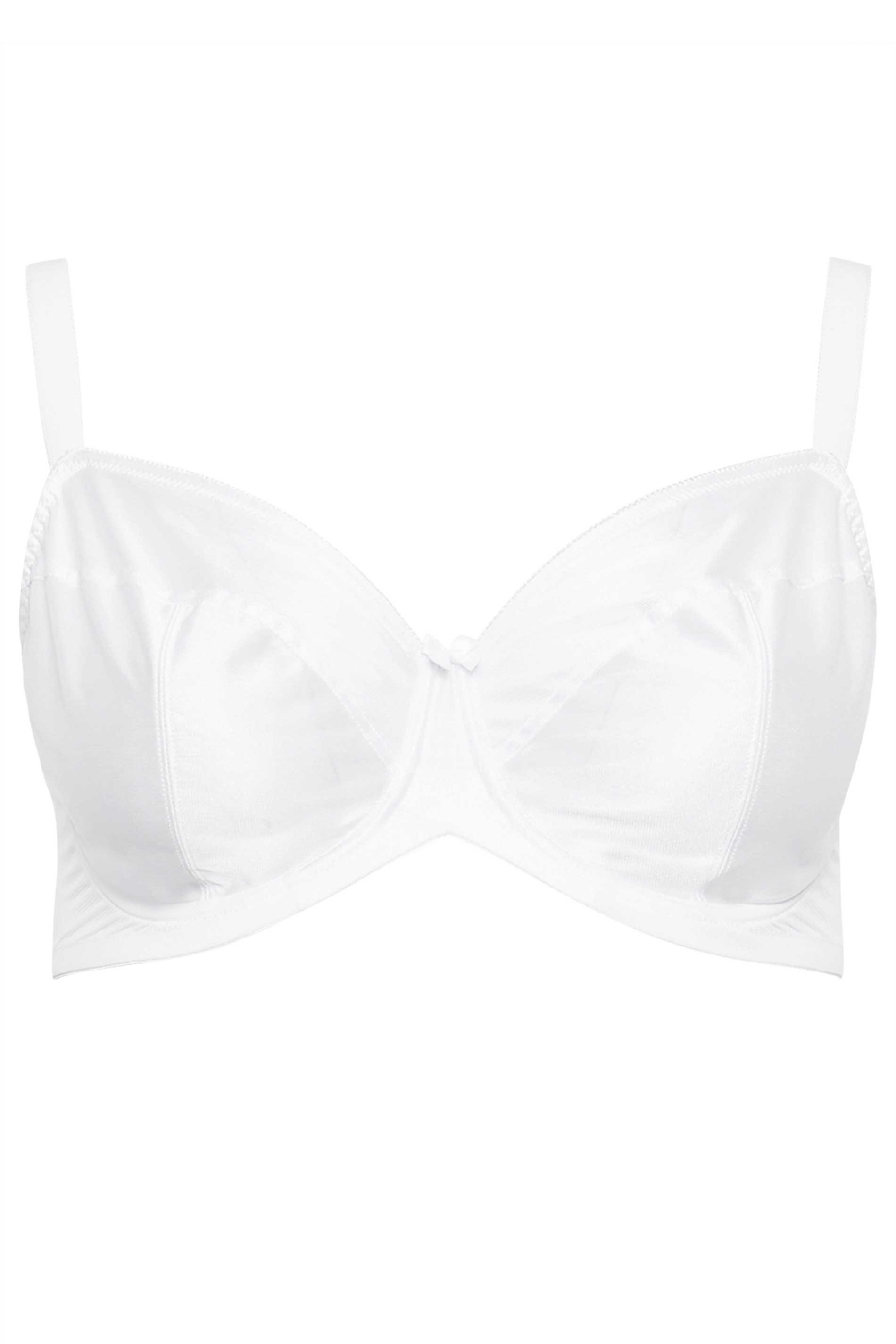 Plus Size White Smooth Classic Non-Padded Underwired Full Cup Bra | Yours Clothing 2