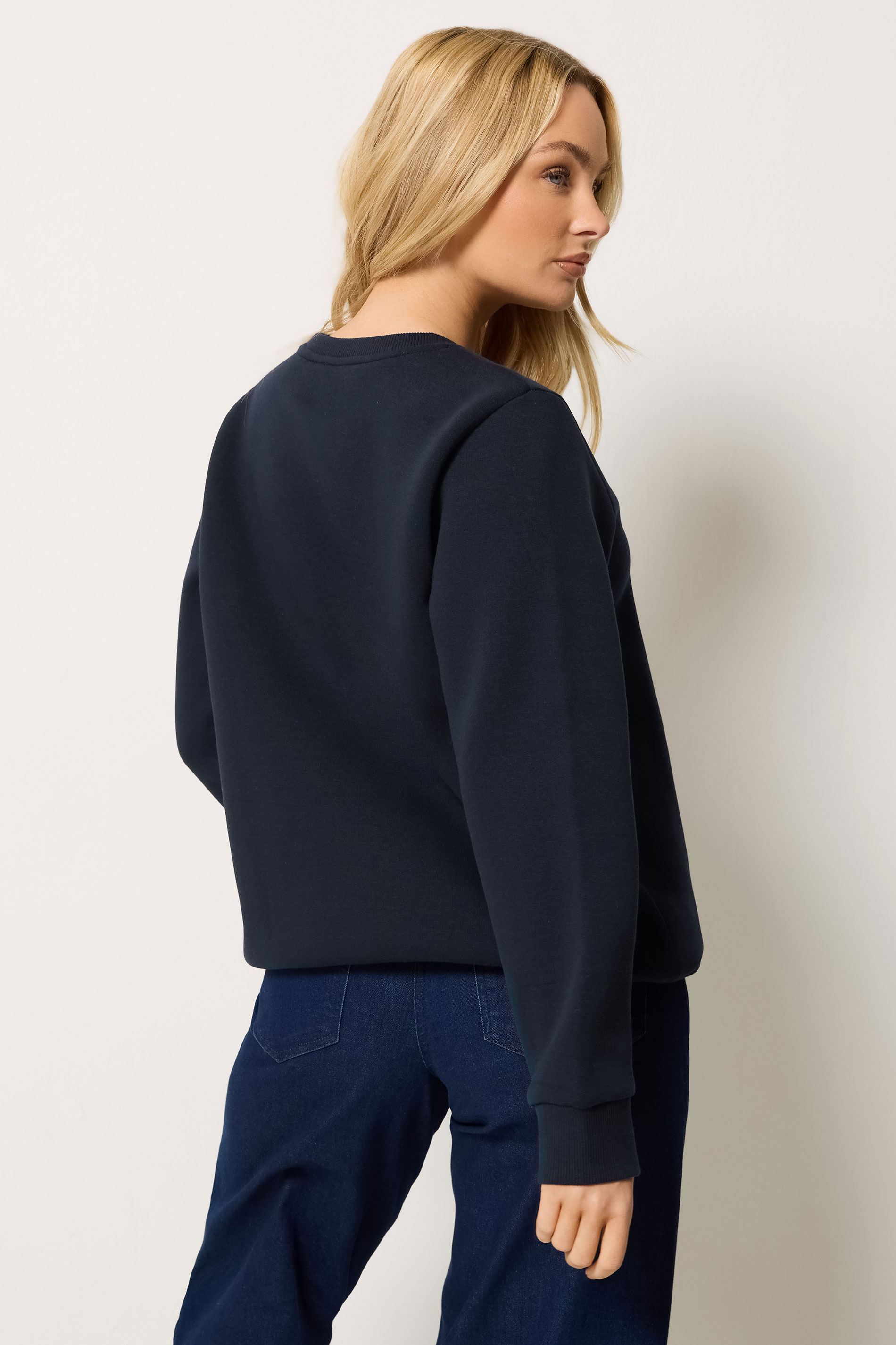 M&Co Navy Blue Animal Print Heart Sweatshirt | M&Co 2