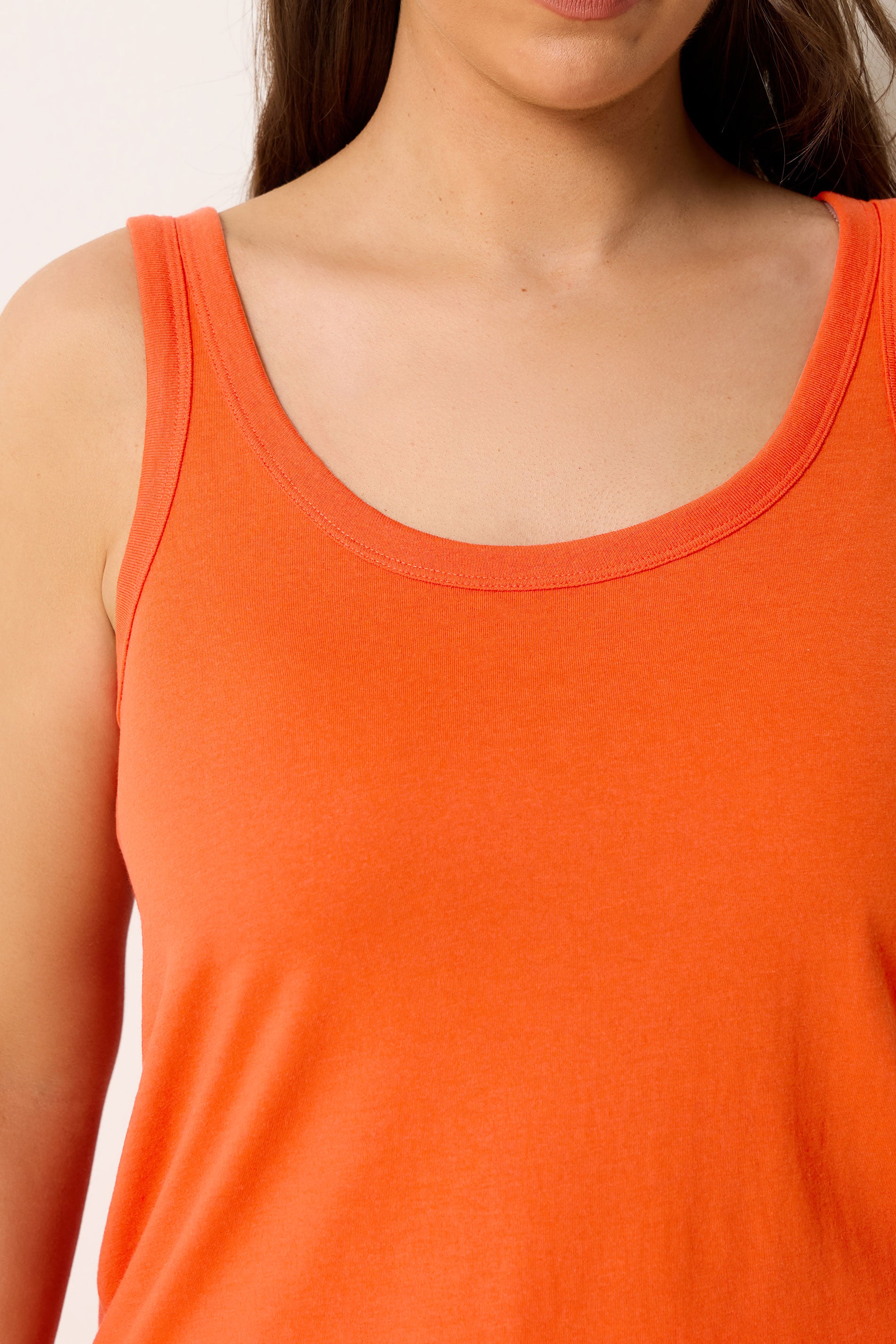 YOURS Plus Size Orange Core Vest Top | Yours Clothing 4