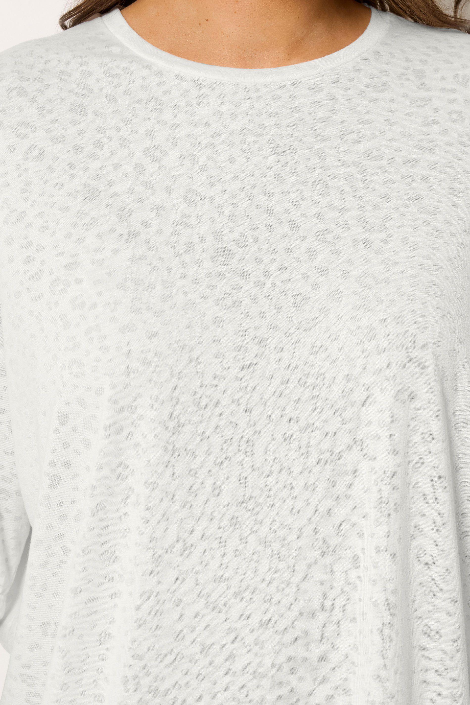 YOURS Plus Size White Animal Burnout T-Shirt | Yours Clothing 4