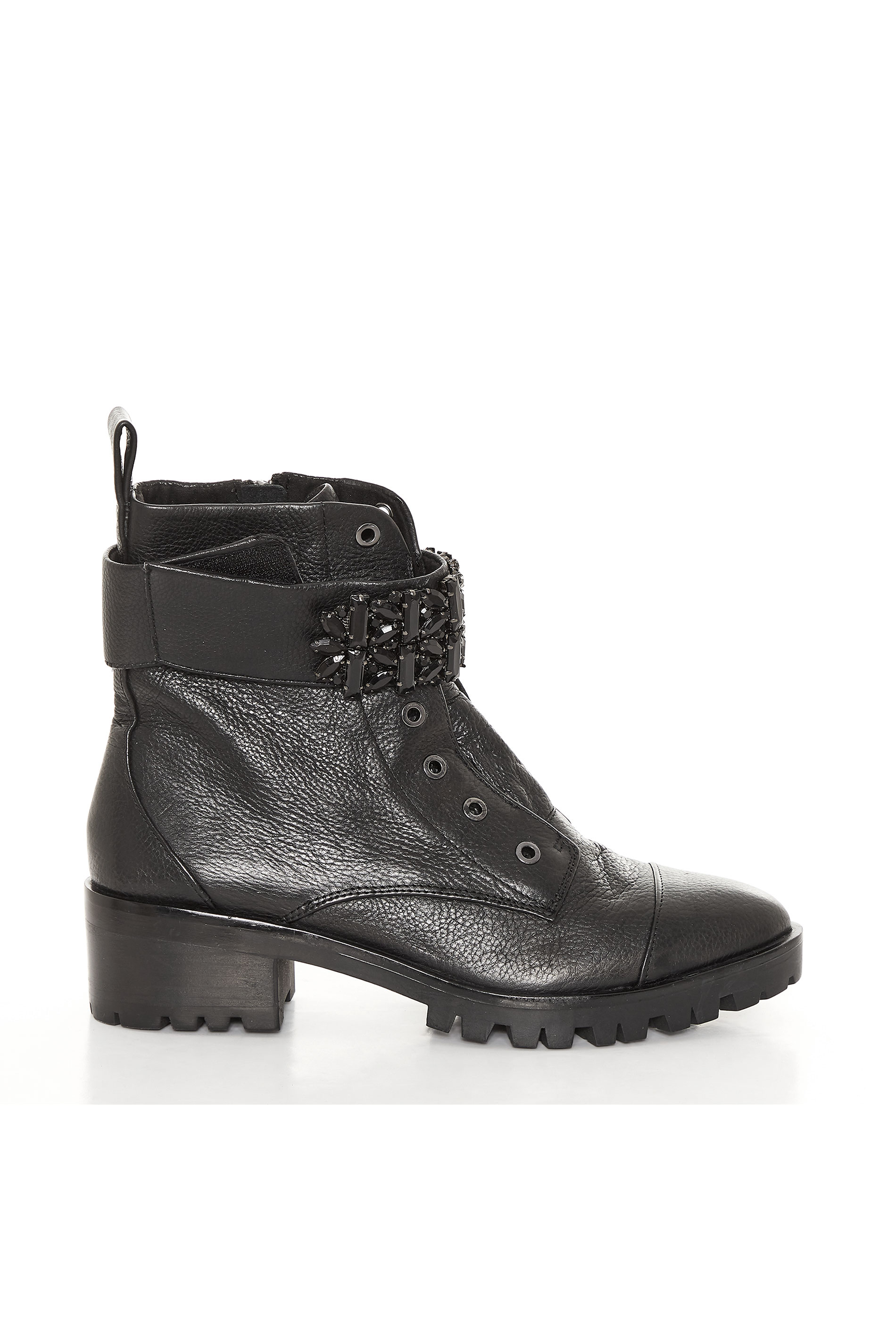 KARL LAGERFELD PARIS Black Embellished Boots | Long Tall Sally