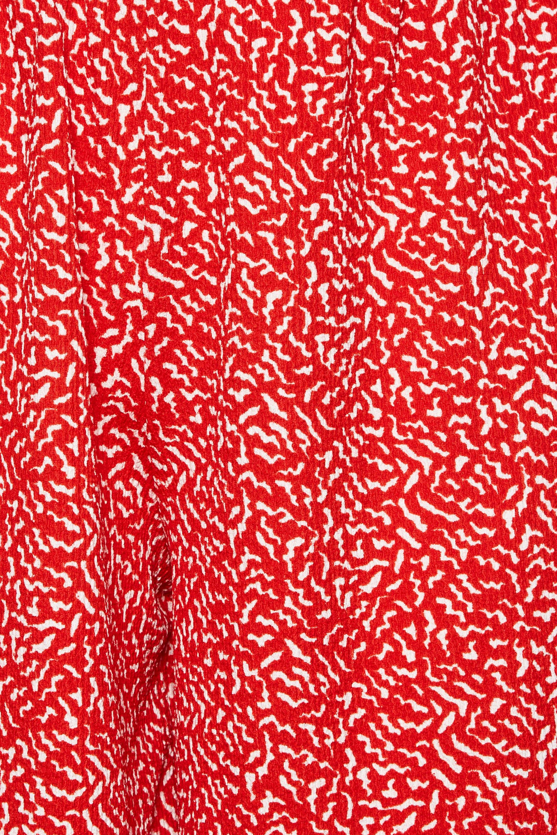 YOURS Plus Size Red Ditsy Print Pull On Shorts | Yours Clothing 3