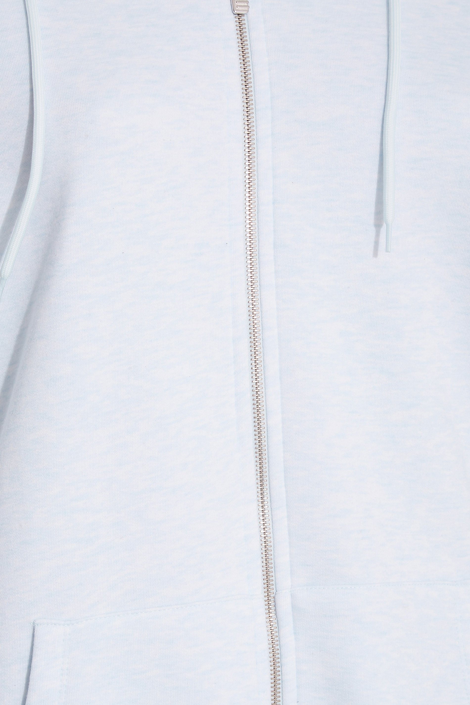 Plus Size Light Blue Soft Touch Marl Zip Through Hoodie | Yours Clothing