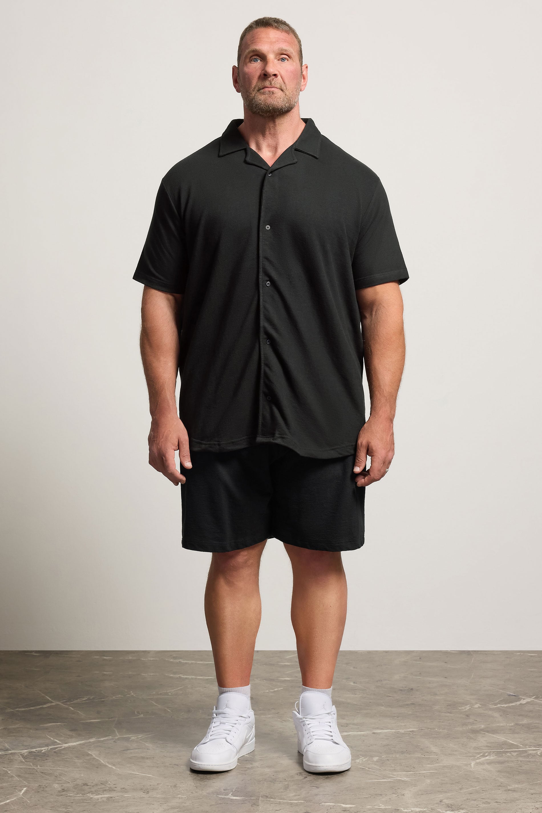 BadRhino Big & Tall Black Revere Jersey Shirt | BadRhino 1