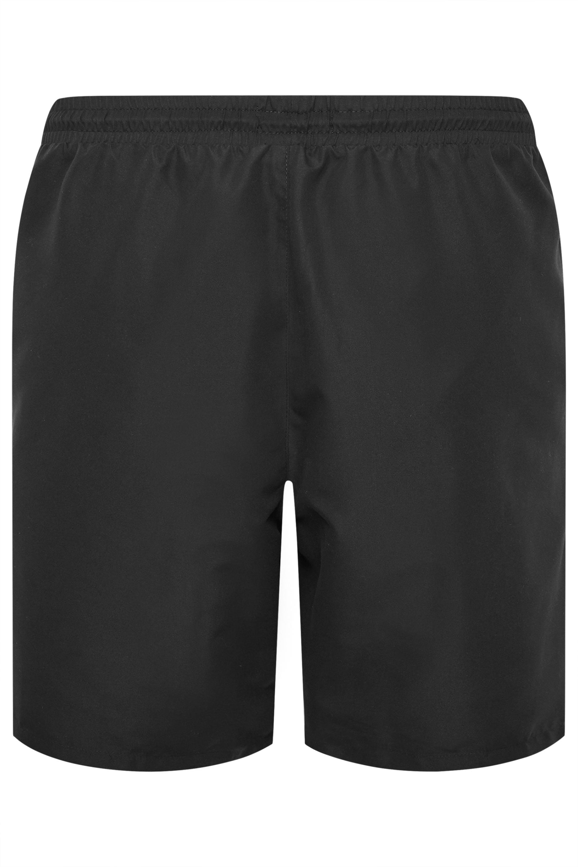 BadRhino Big & Tall Black Plain Swim Shorts | BadRhino  6
