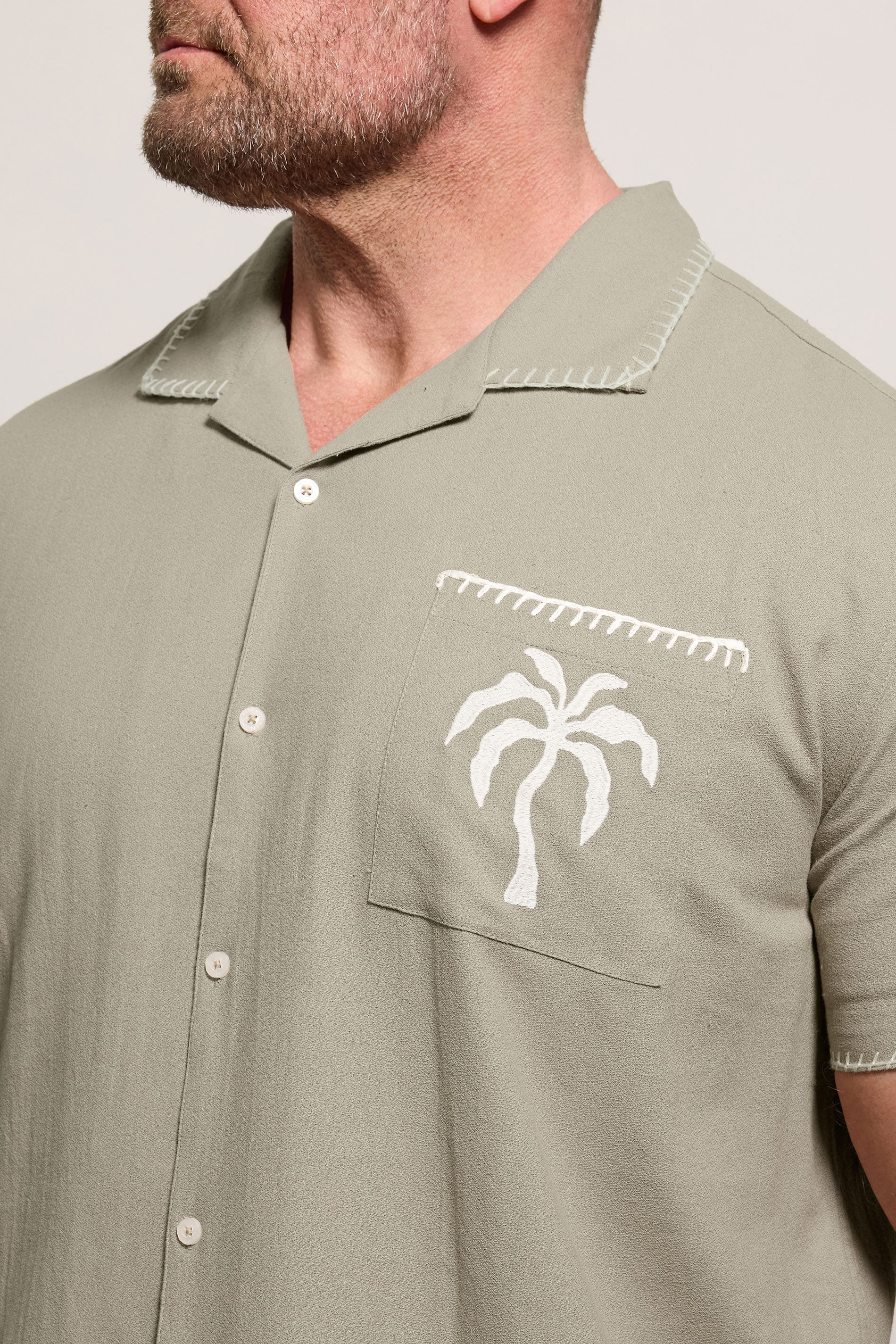 BadRhino Big & Tall Brown Heavyweight Embroidered Shirt | BadRhino  5