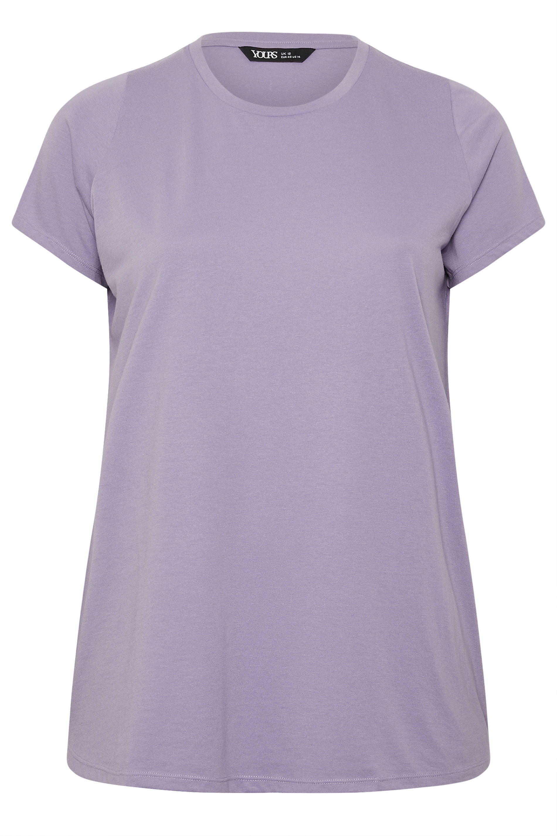 YOURS Plus Size Purple Short Sleeve Core T-Shirt | Yours Clothing 5