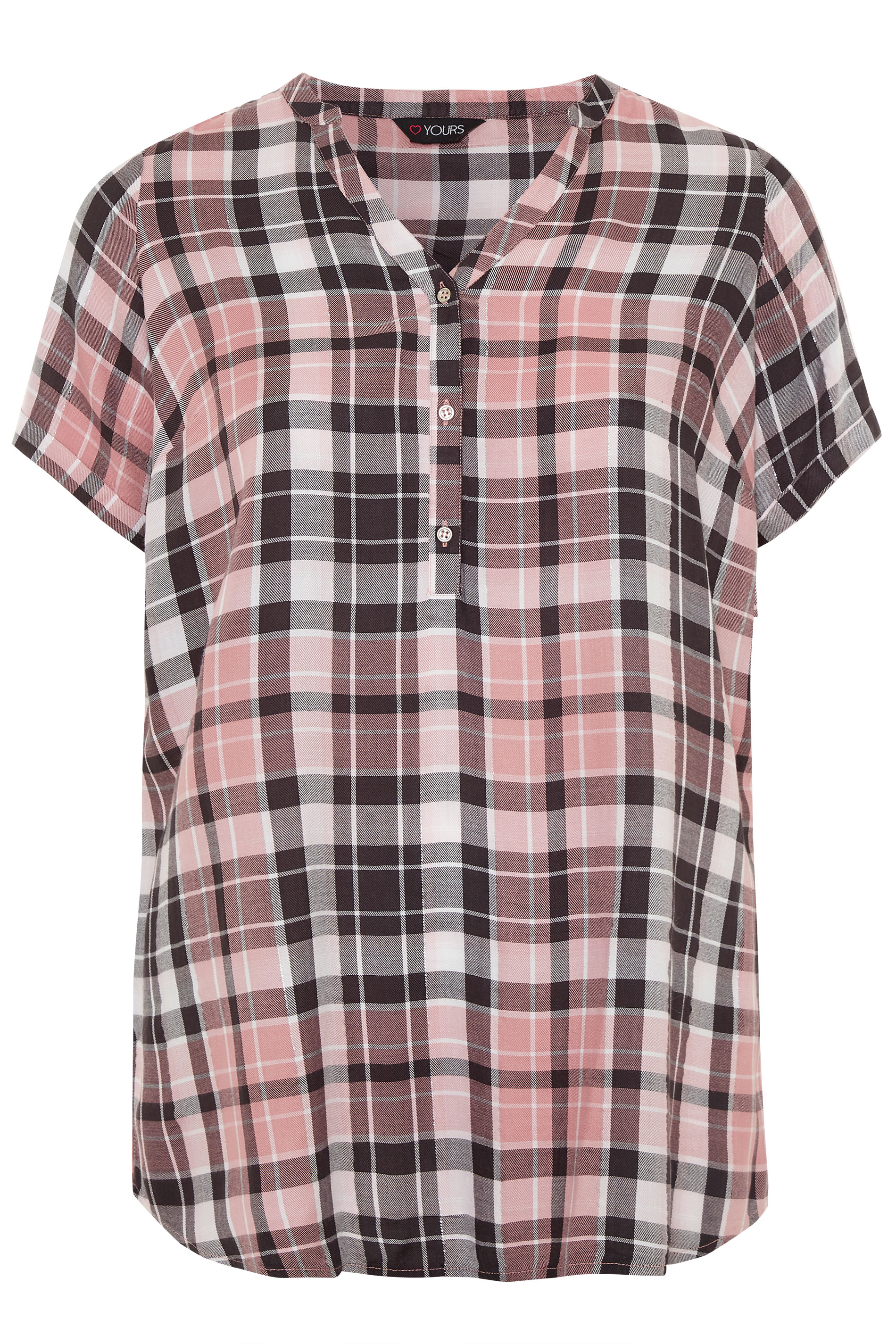 Pink Check Shirt | Yours Clothing