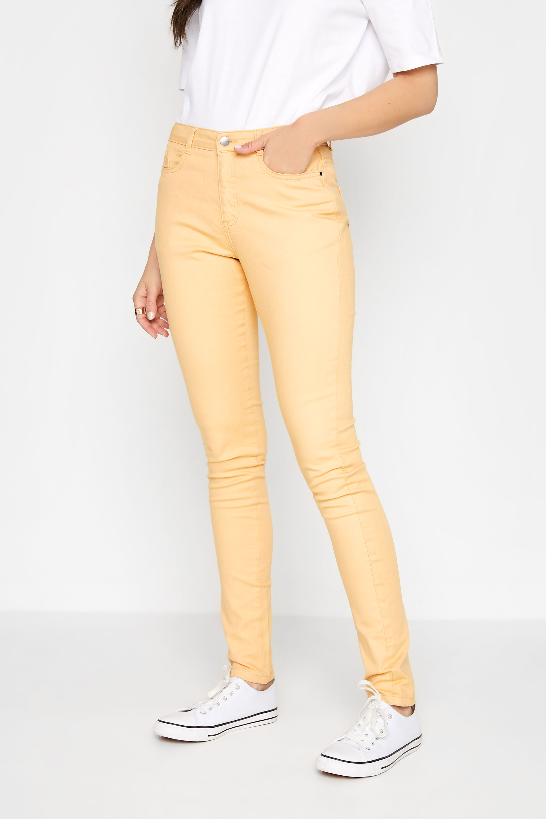 LTS Tall Women's Yellow AVA Skinny Jeans | Long Tall Sally 1