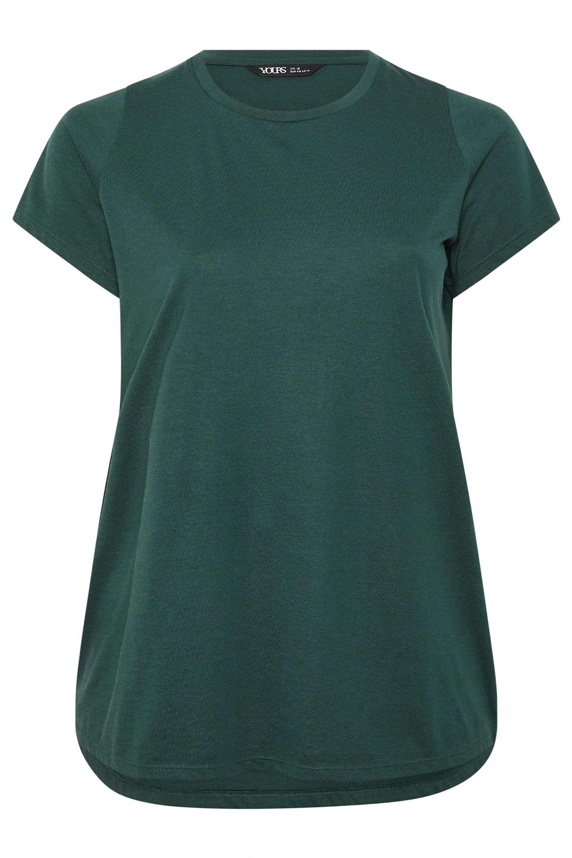 YOURS Plus Size Forest Green Core Basic T-Shirt | Yours Clothing 5