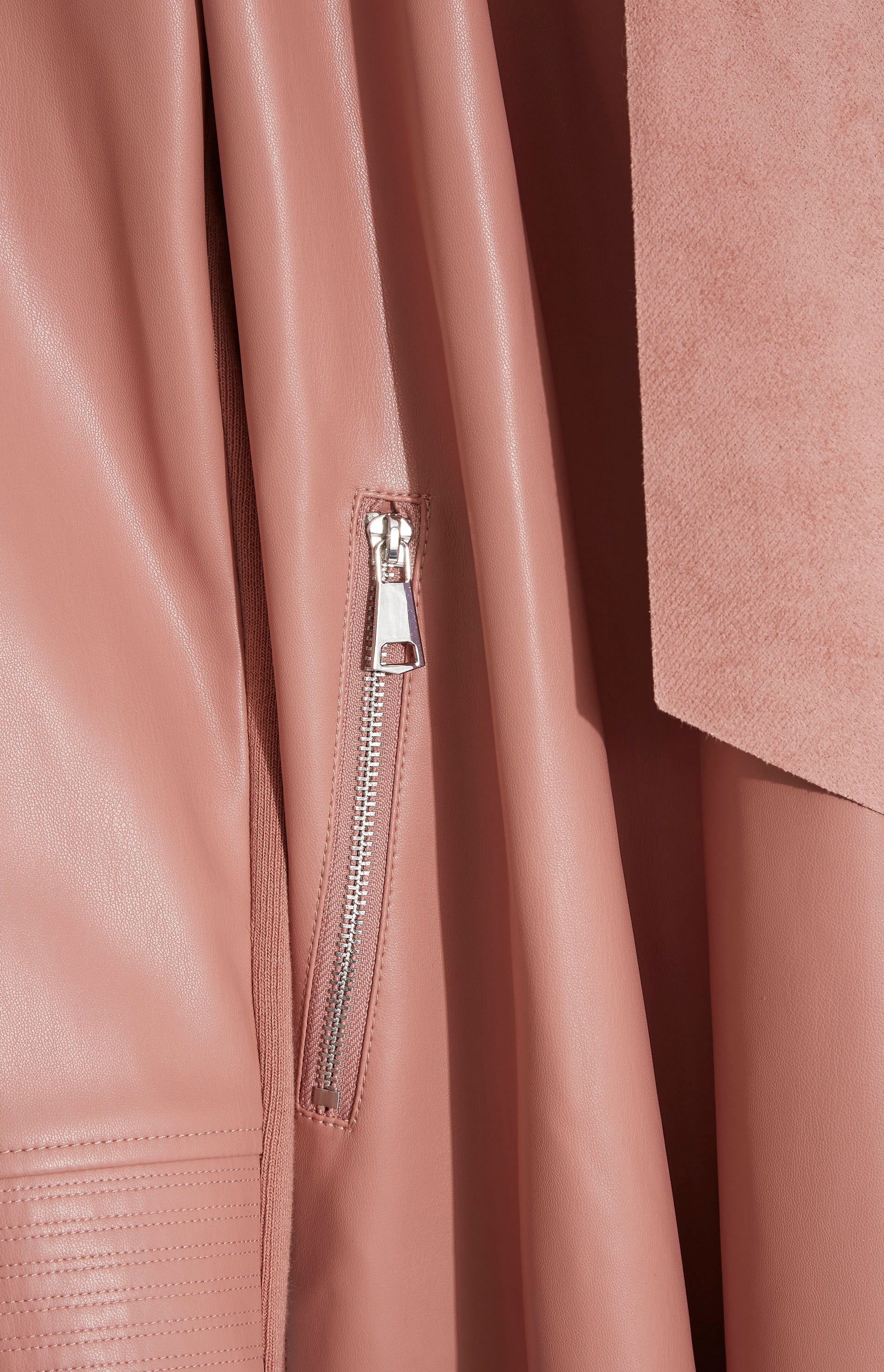 Ret Vær opmærksom på propel Plus Size Pink Waterfall Faux Leather Jacket | Yours Clothing