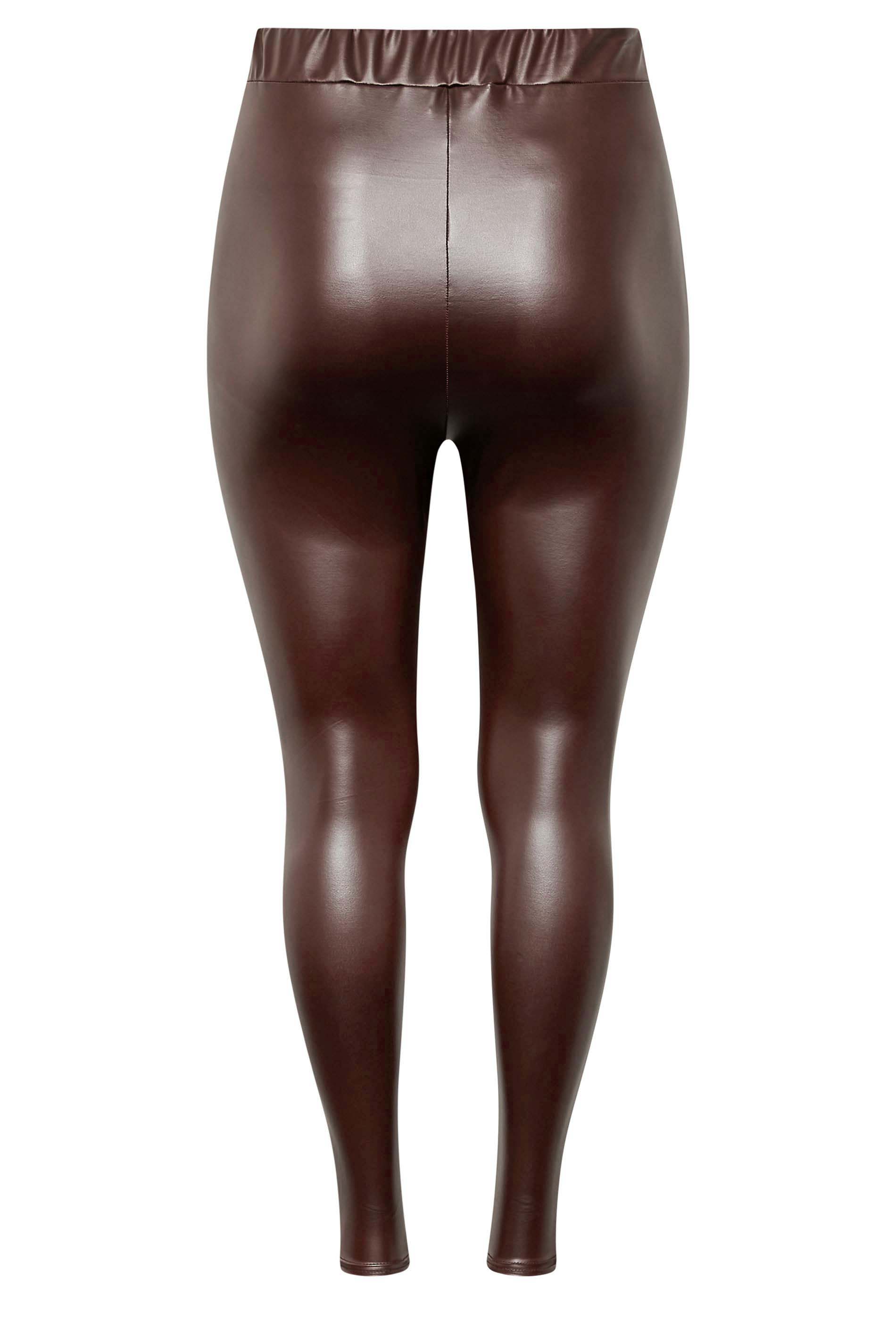 Royalfashion Gerippte Leggings für Damen - braun