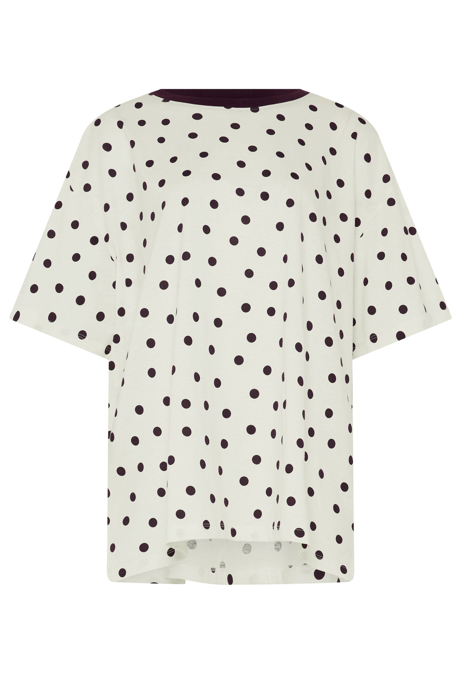 YOURS Plus Size White Spot Oversized T-Shirt | Yours Clothing 5