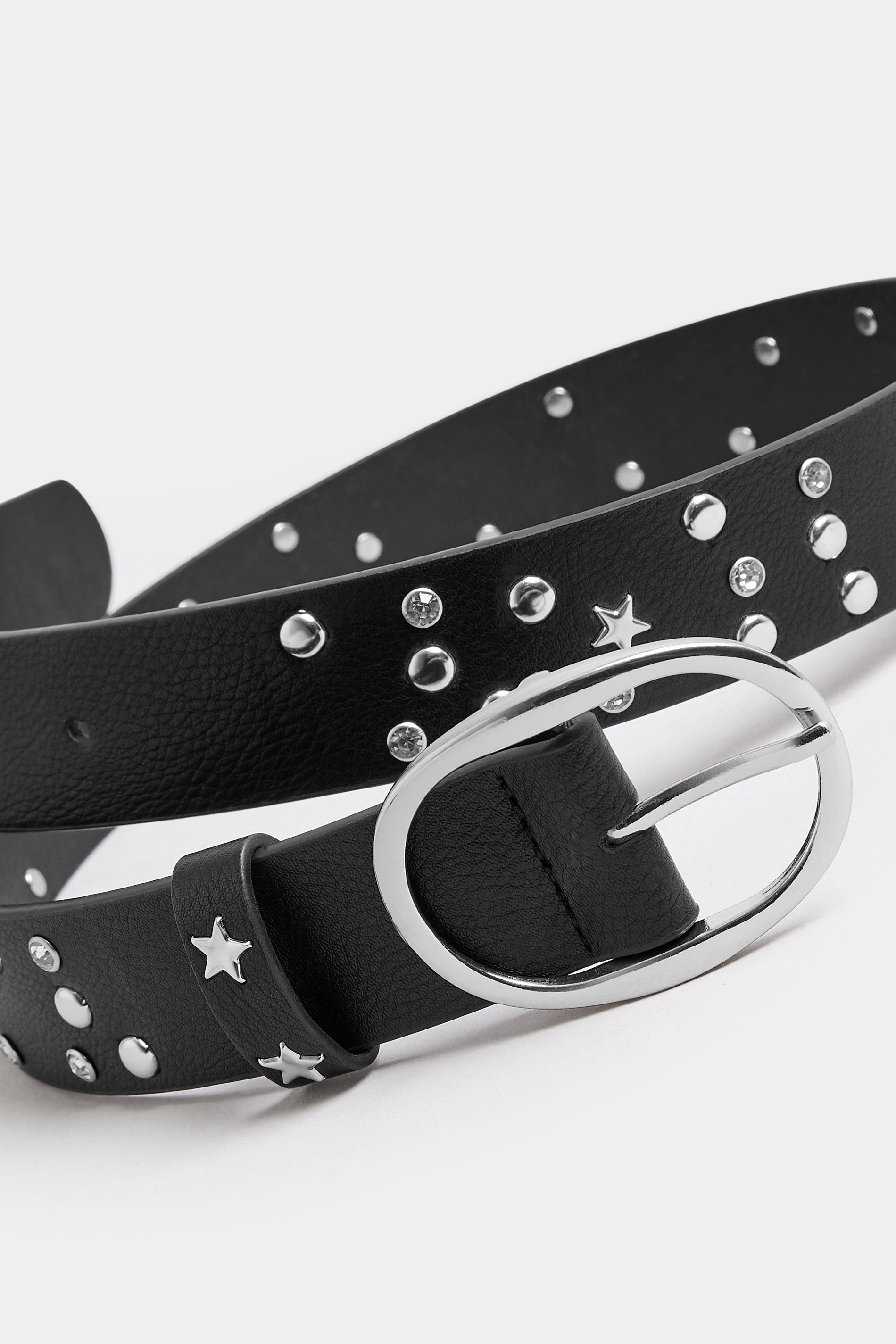 Black Star Studdded Belt | Yours Clothing 3