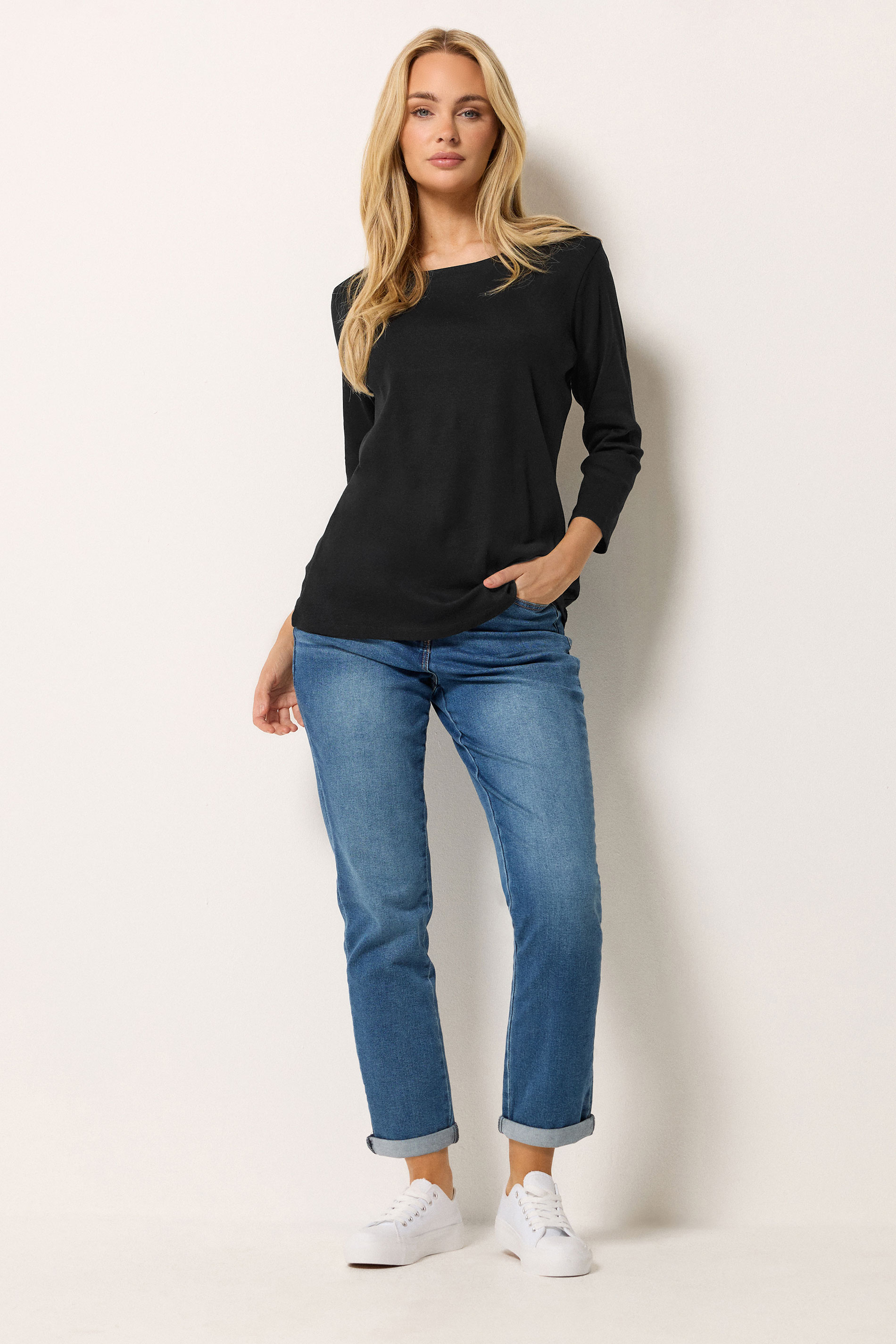 M&Co 2 PACK Black & White Cotton Tops | M&Co  4