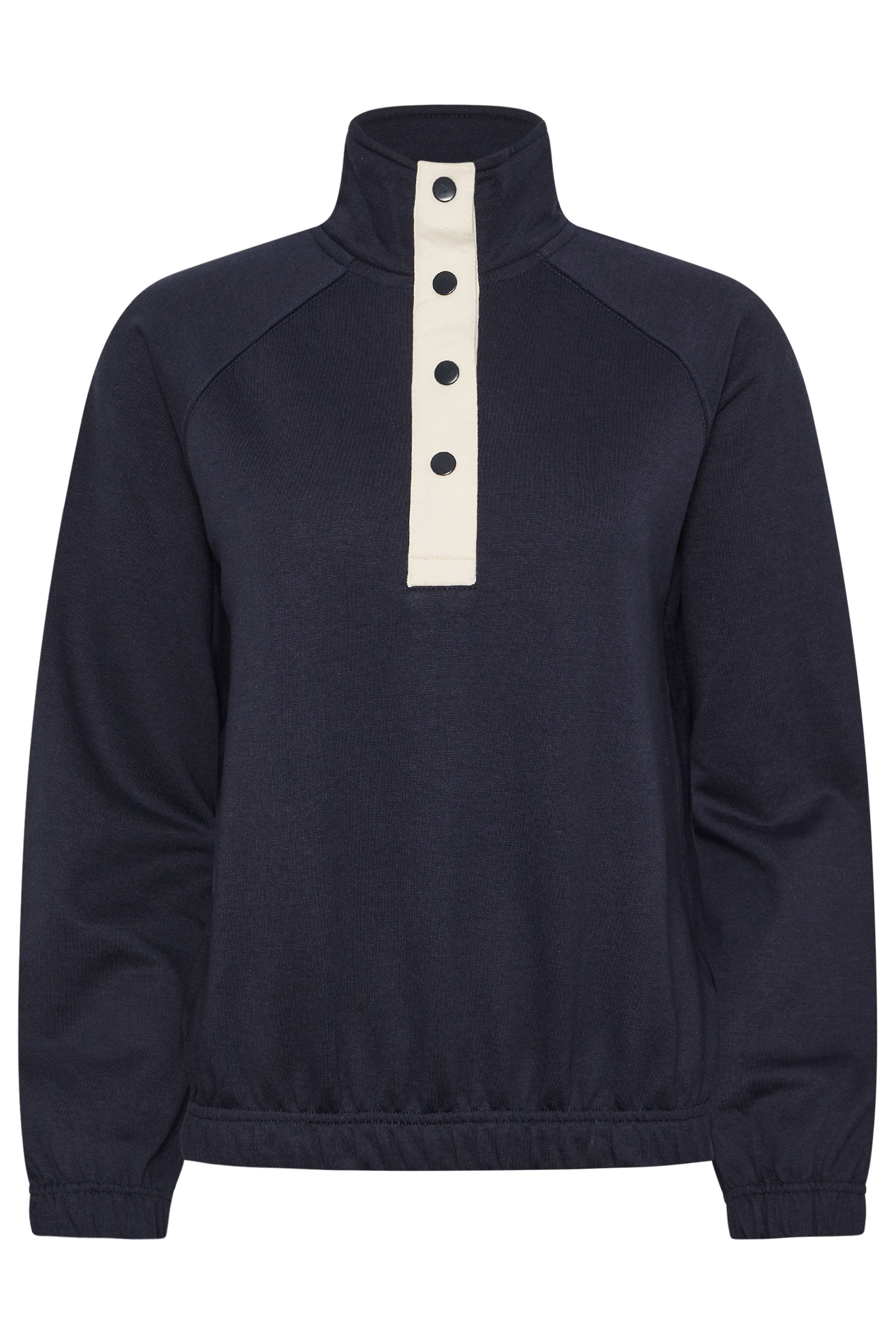 PixieGirl Petite Women's Navy Blue Funnel Neck Sweatshirt | PixieGirl 5