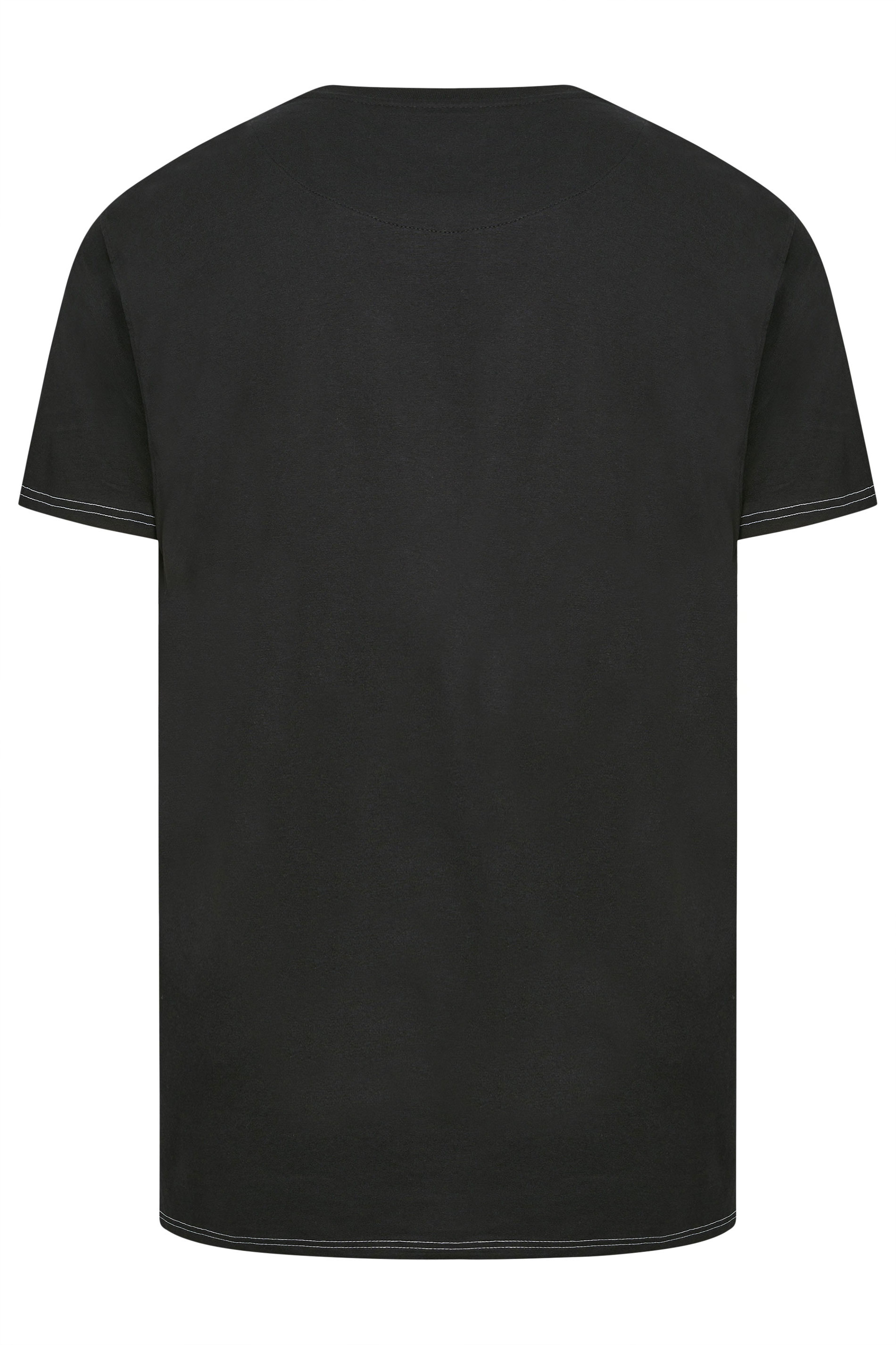 KAM Big & Tall Black USA Skull Print T-Shirt | BadRhino 3