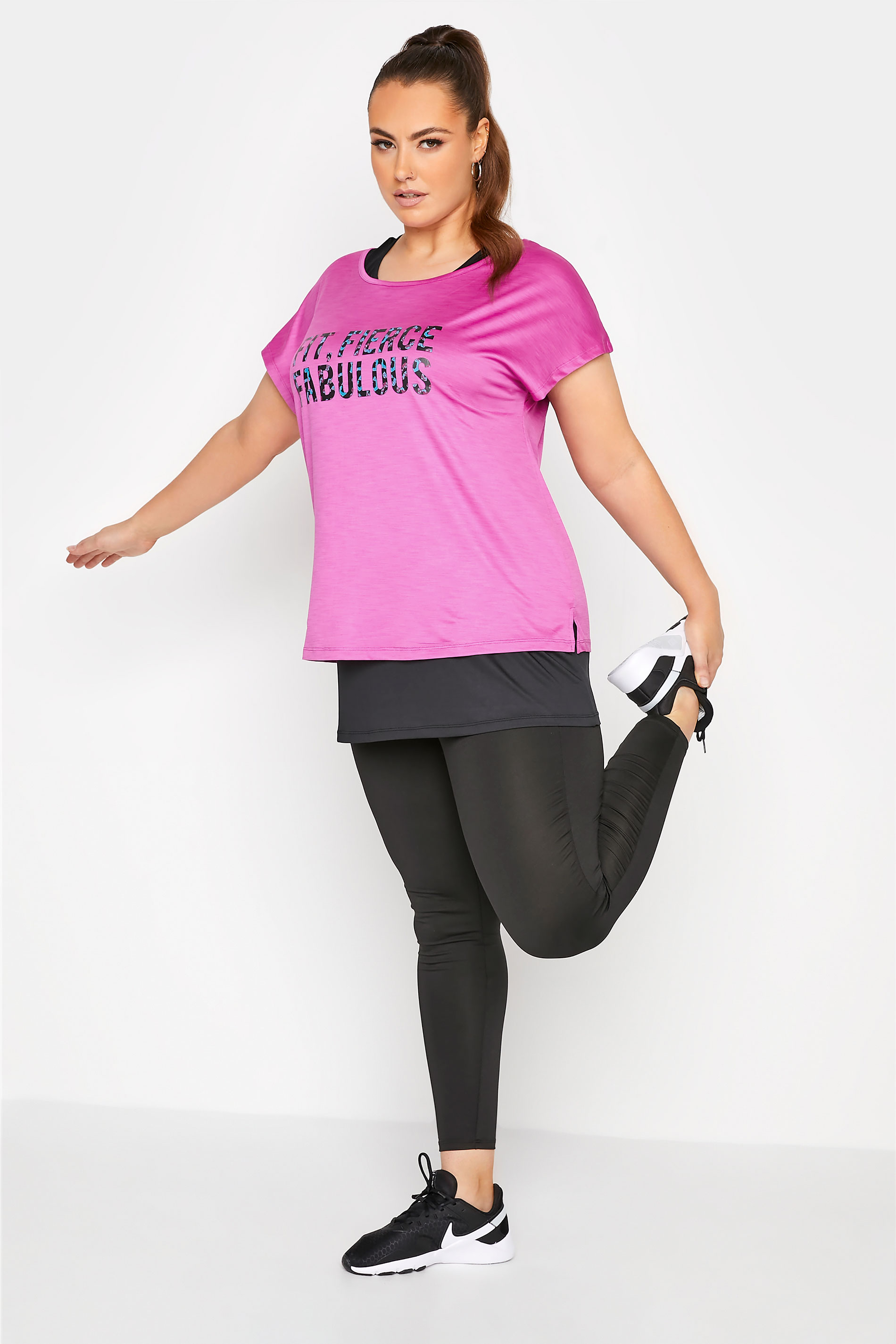 High Waisted Gym Leggings | Yours Clothing
