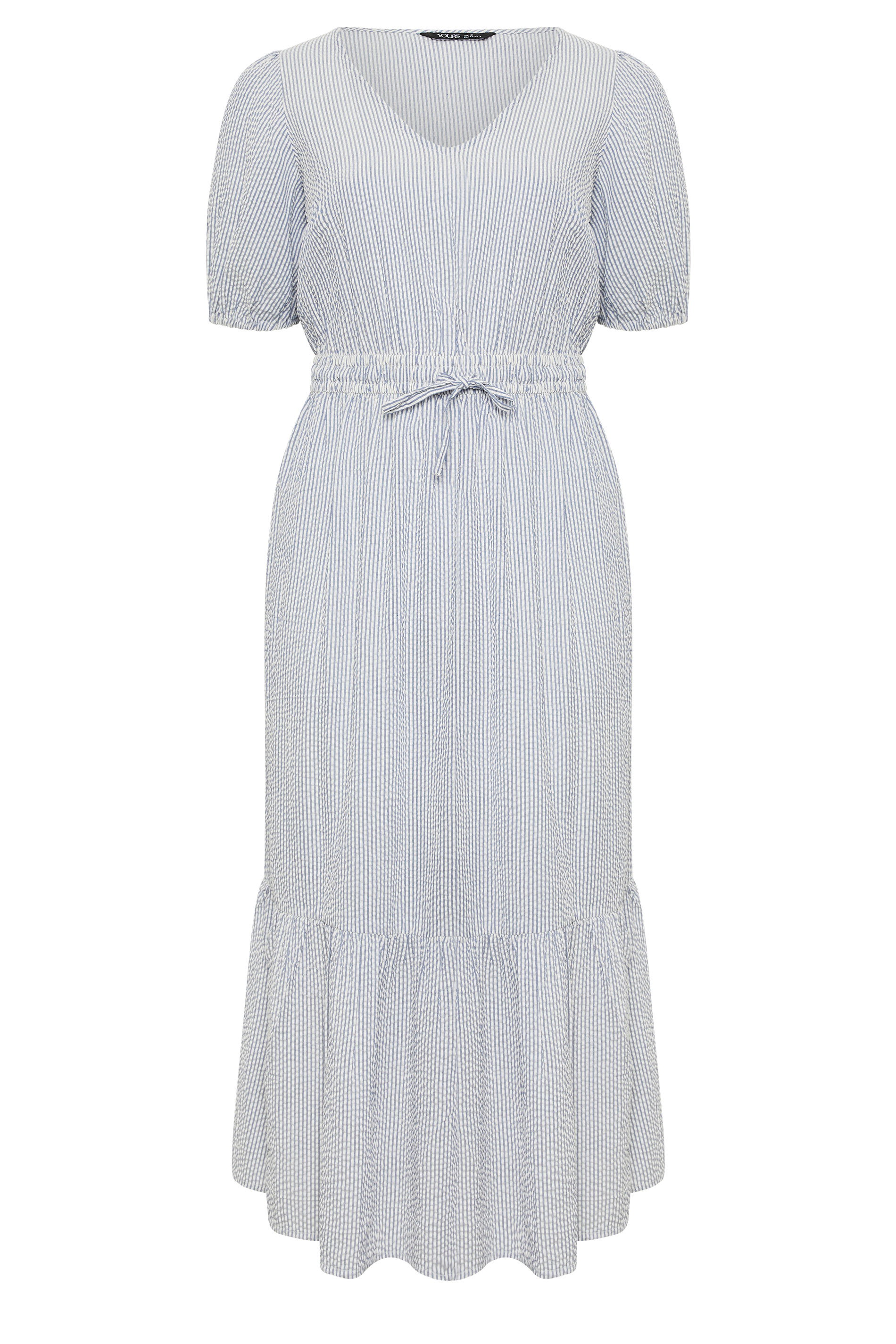 YOURS Plus Size Blue Stripe Maxi Dress | Yours Clothing 5