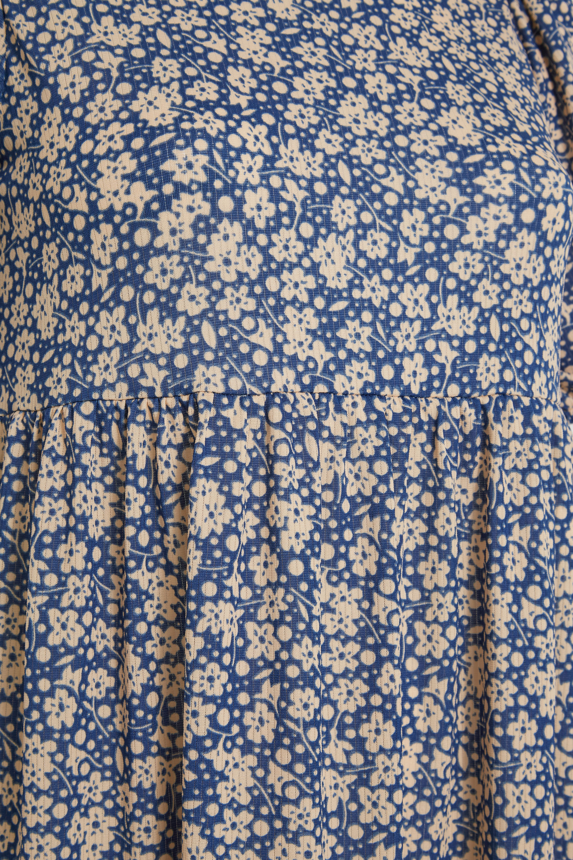 Robes Grande Taille Grande taille  Robes Smocké | Robe Bleue Midi Smocké - LD78509