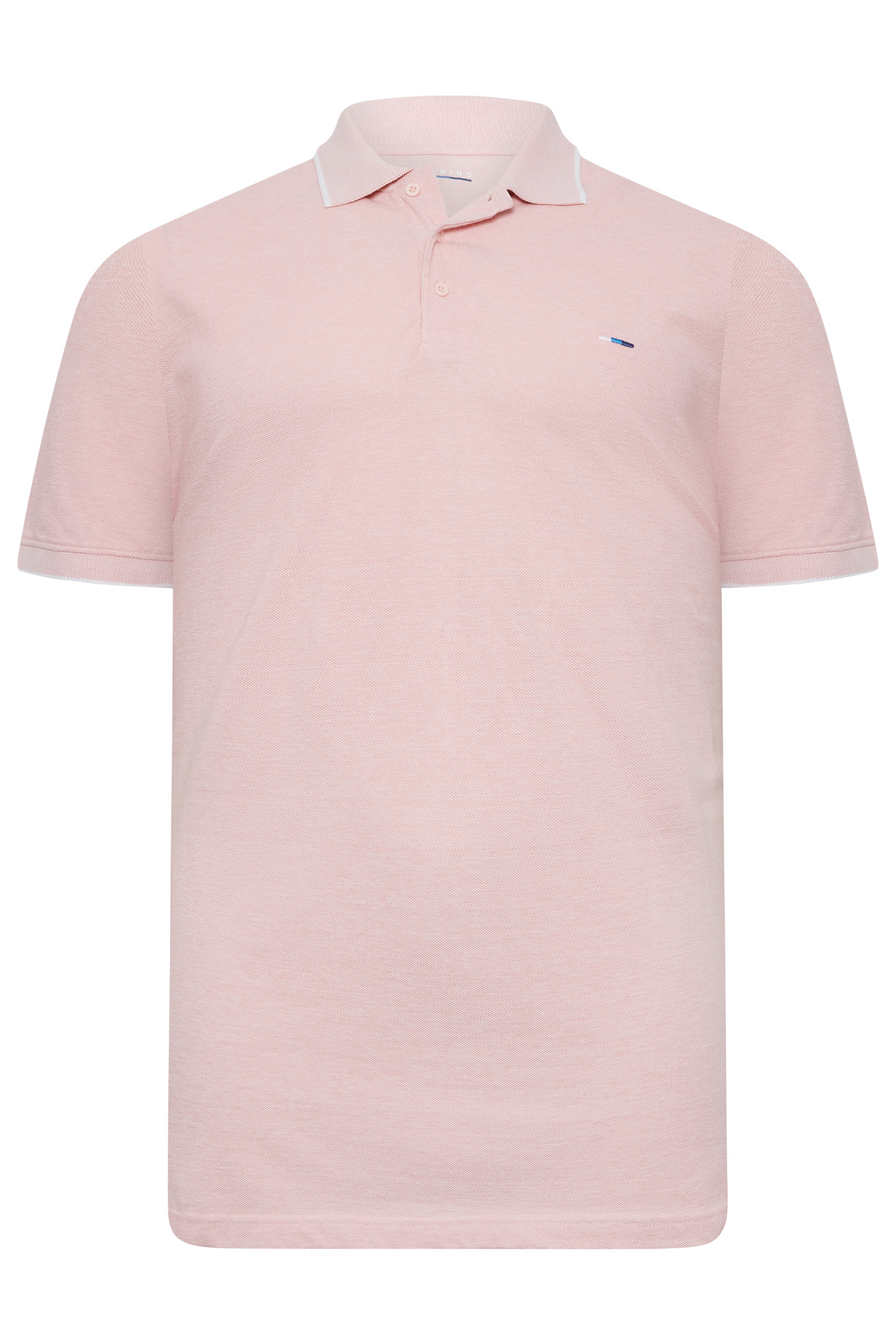 BadRhino Big & Tall Light Pink Birdseye Polo Shirt | BadRhino 3