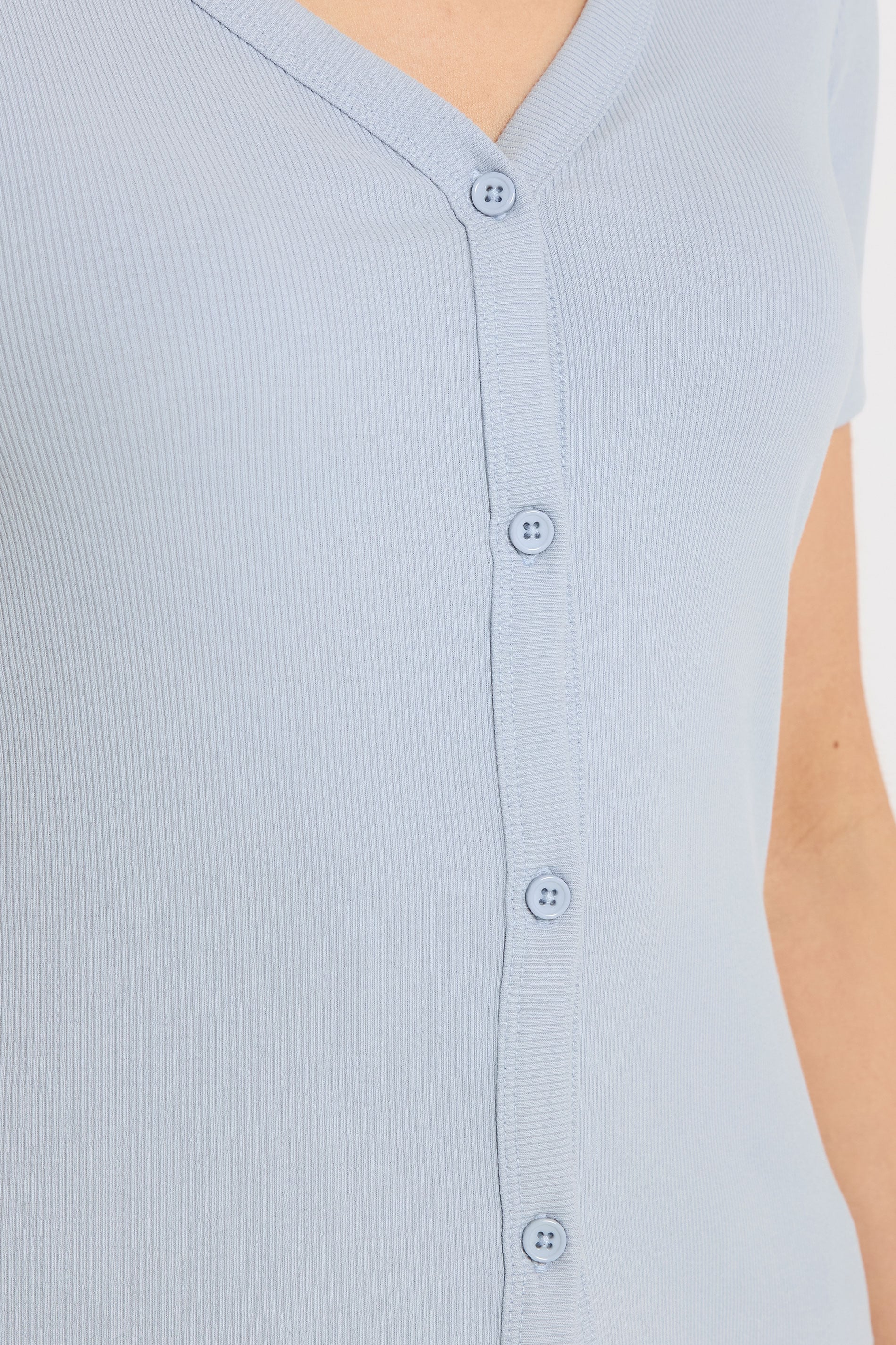 LTS Tall Women's Pale Blue Button T-Shirt | Long Tall Sally 4