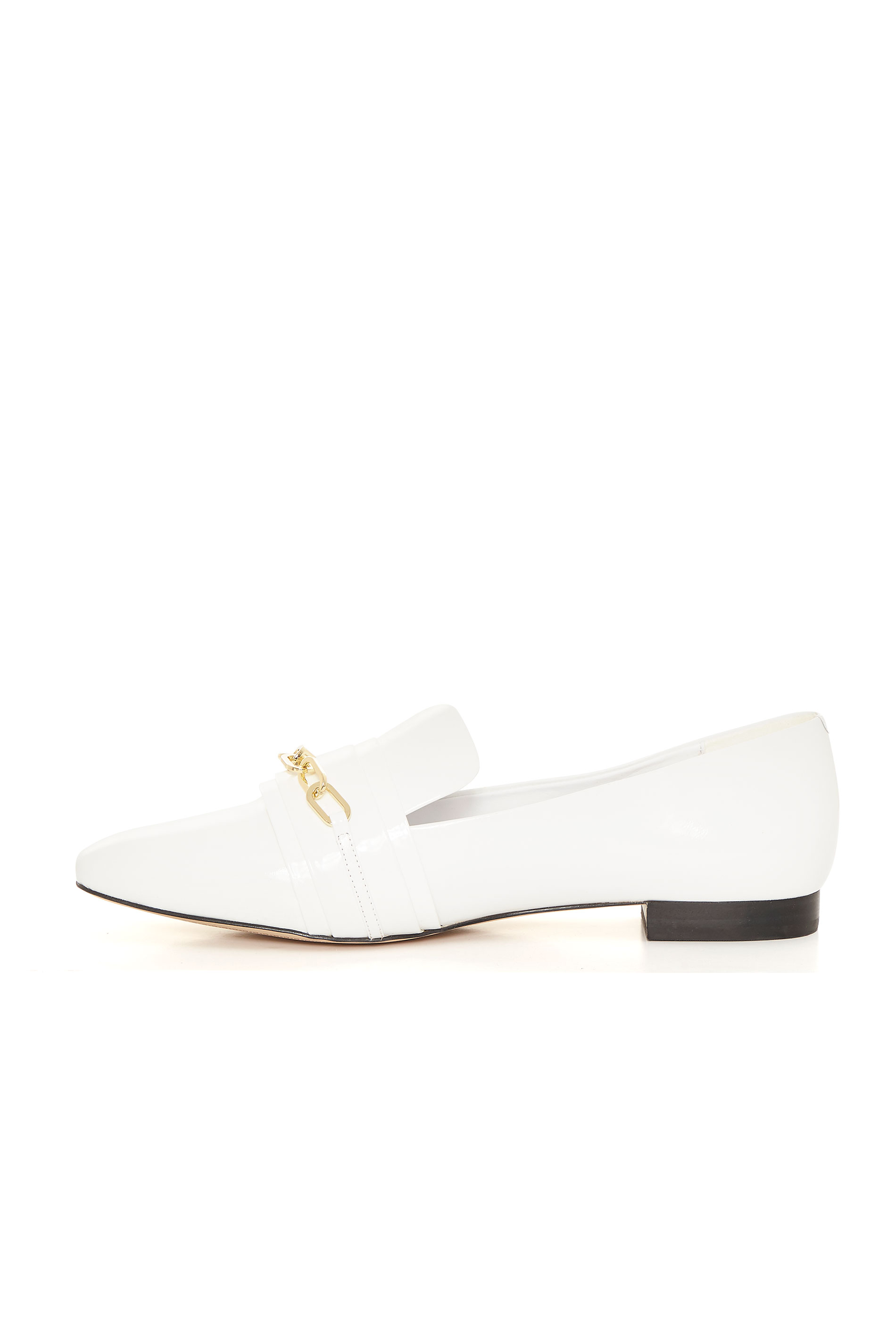 KARL LAGERFELD PARIS White Patent Leather Loafers | Long Tall Sally