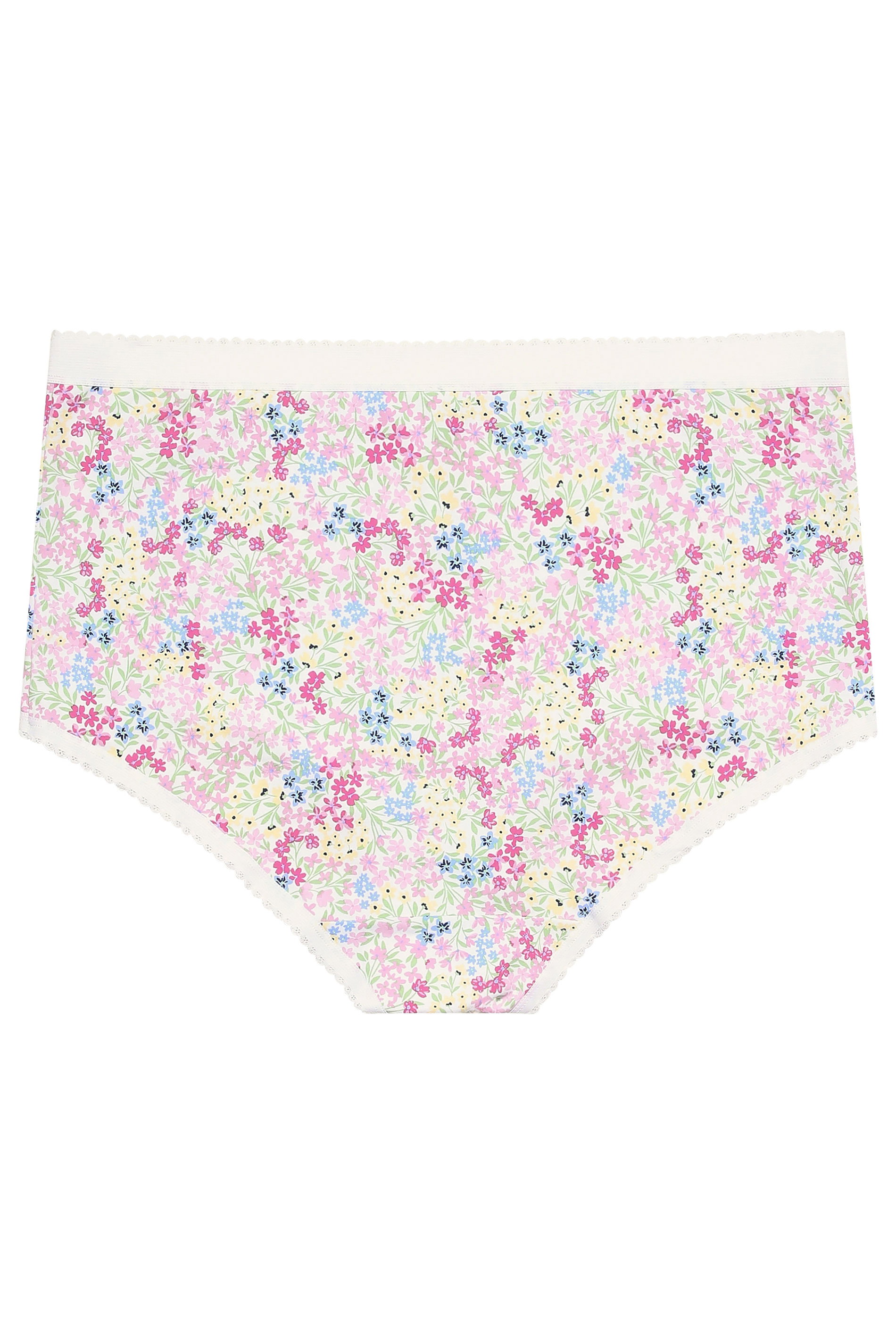 YOURSET 5 PACK Plus Size Pink Floral Spring Full Briefs | Yours Clothing 7