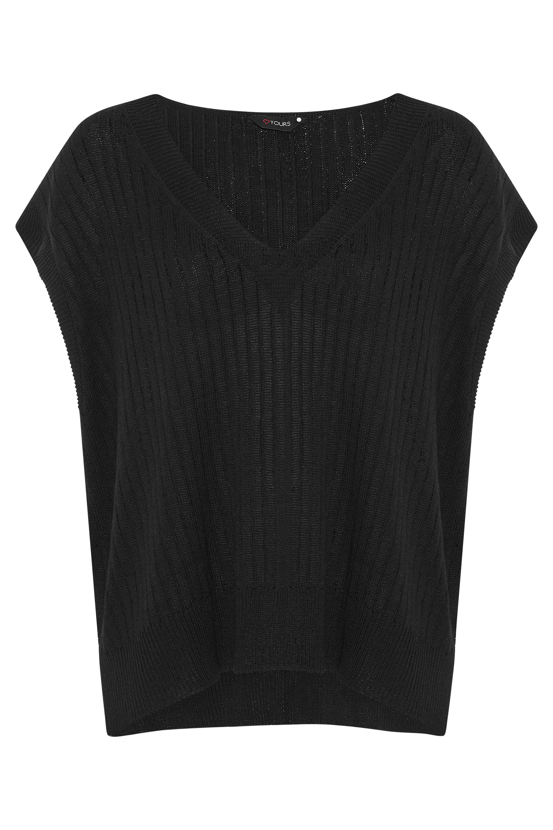 Black Knitted Vest Yours Clothing