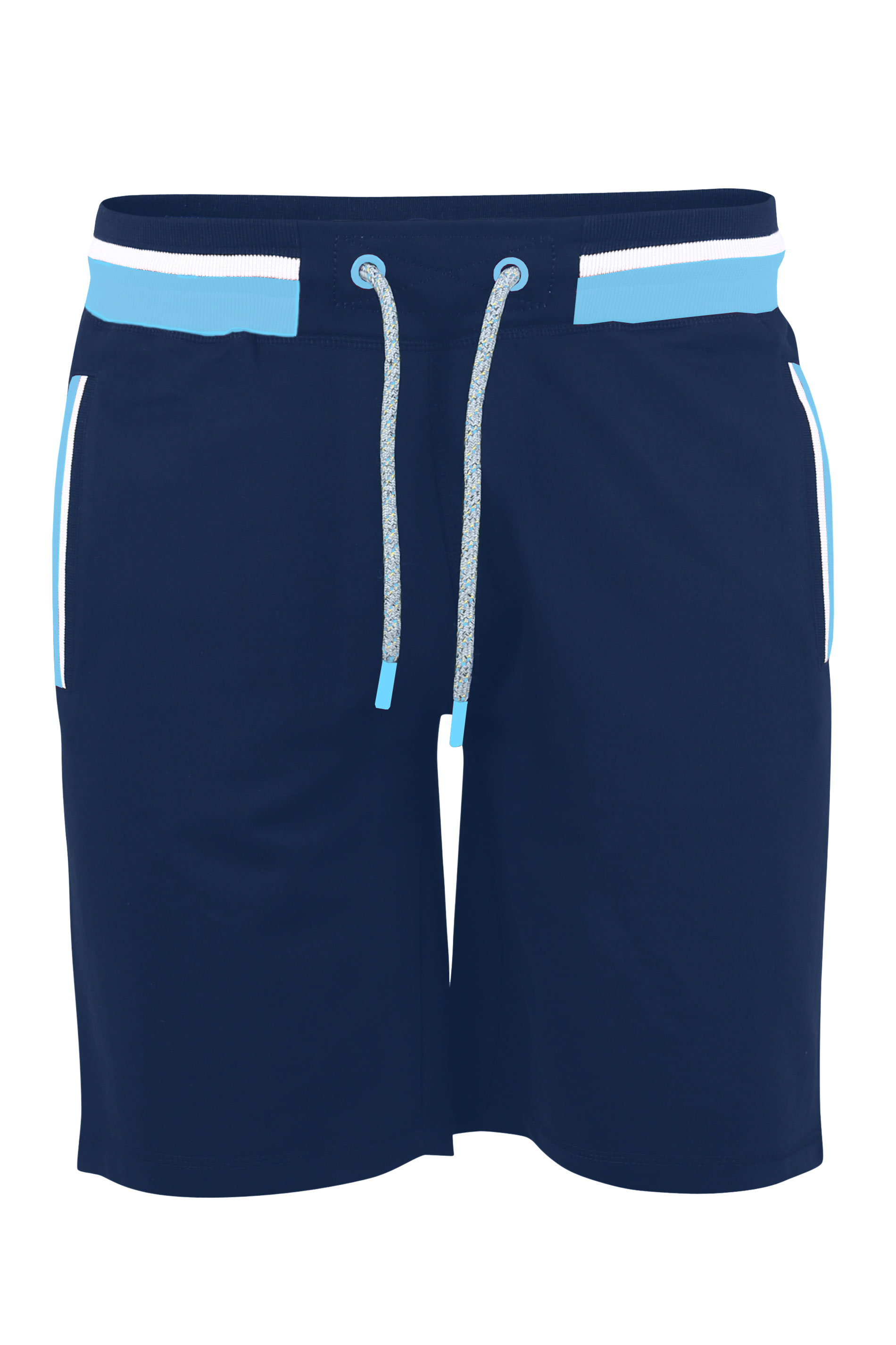 D555 Navy Blue Elasticated Waist Shorts | BadRhino  3
