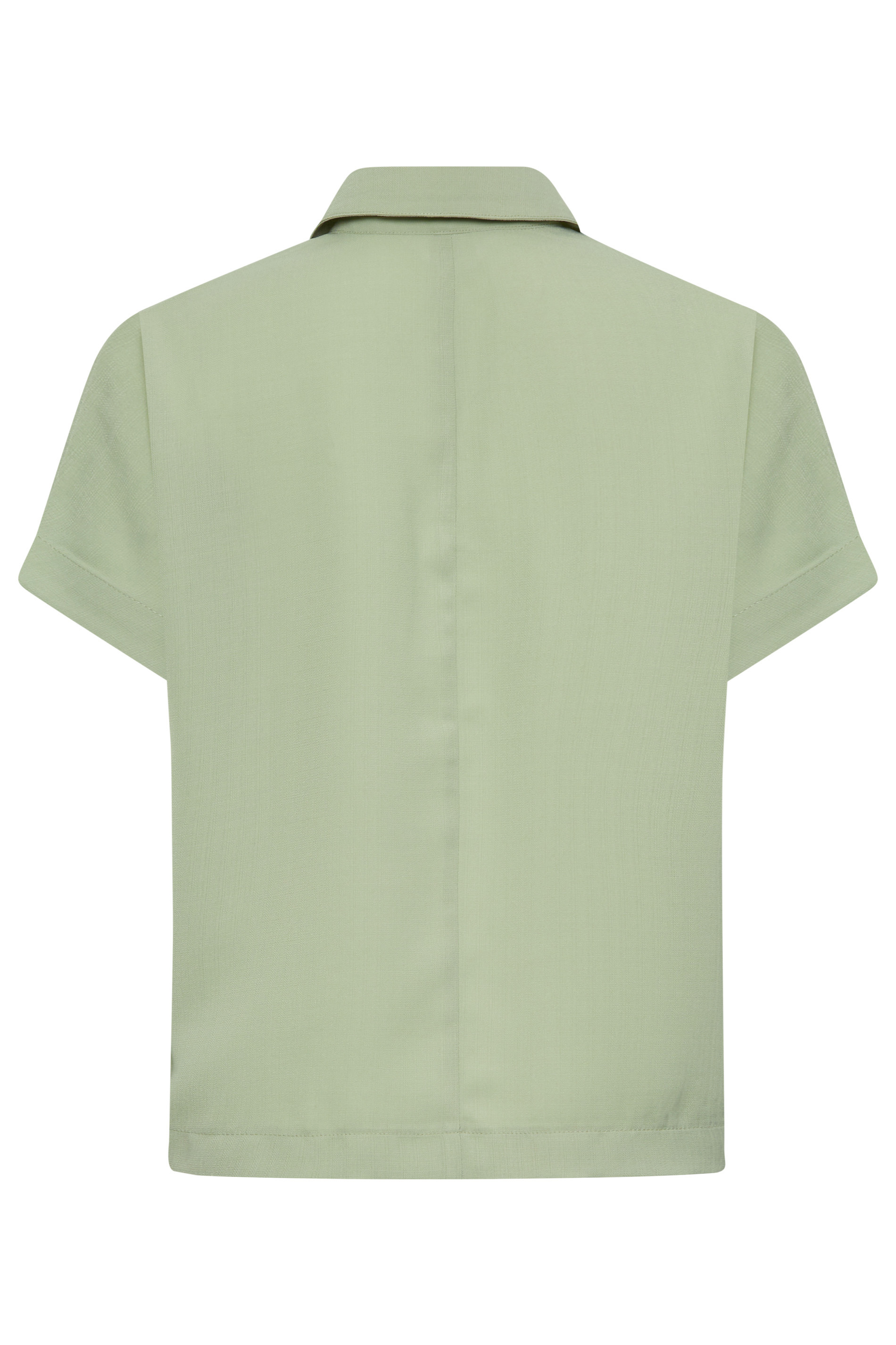 YOURS PETITE Plus Size Sage Green Utility Pocket Shirt | Yours Clothing 2